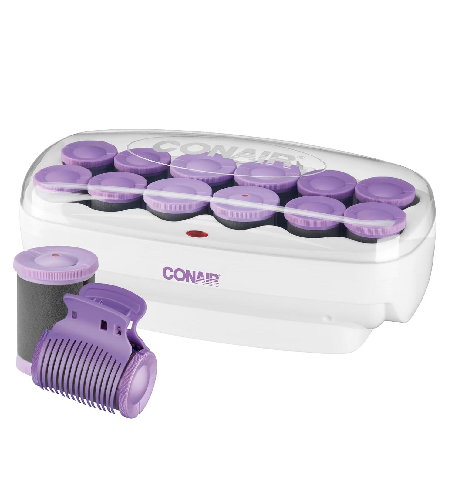 Conair Jumbo & Super Jumbo Ceramic Hot Rollers Set with Bonus Super Clips - 1.5 and 1.75 Rollers - Amazon Exclusive - Buy Online on GoSupps.com