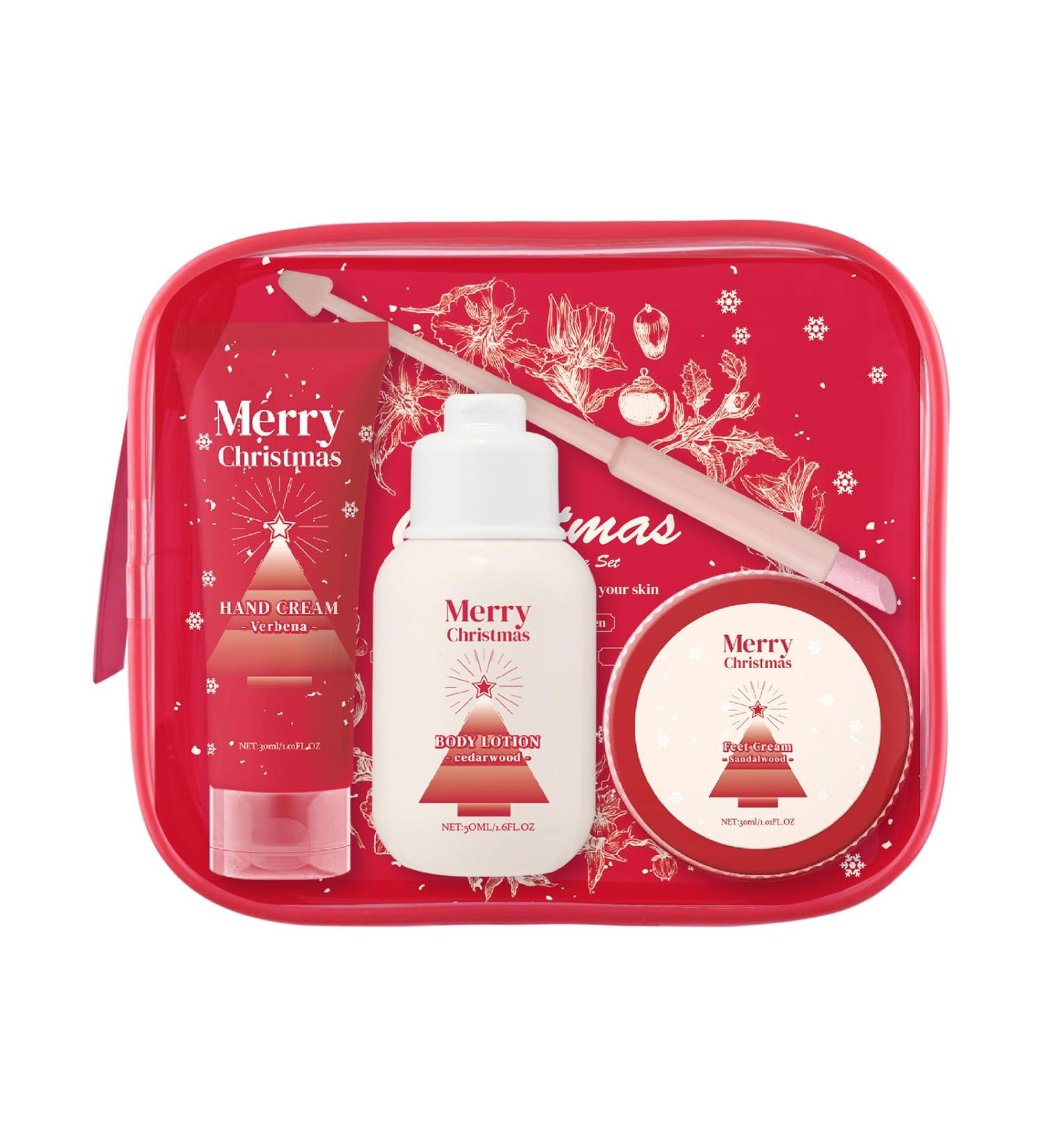 3IN1 Body Care Travel Christmas Set Home Spa Gift Set Includes Hand Cream Body Lotion and Feet Cream Personal Body Care Travel Set with Nail Cuticle Remover Pen for Birthday Valentine's Day Gifts - Buy Online on GoSupps.com