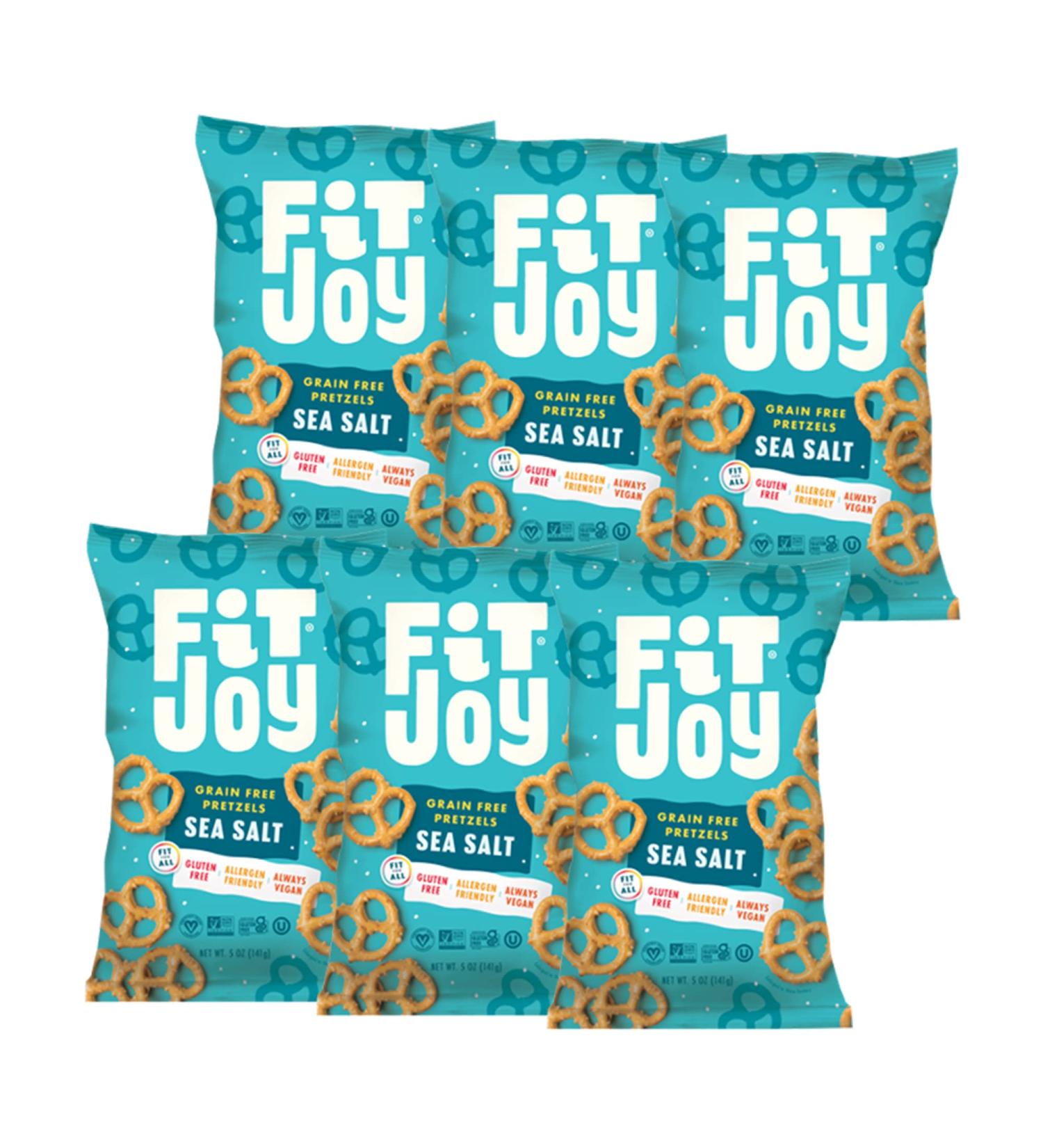FitJoy Gluten Free Pretzels - Sea Salt Twists | Grain Free, Made in USA, Nut Free, Non-GMO, Vegan Certified | 5 oz (Pack of 6) - Buy Online on GoSupps.com