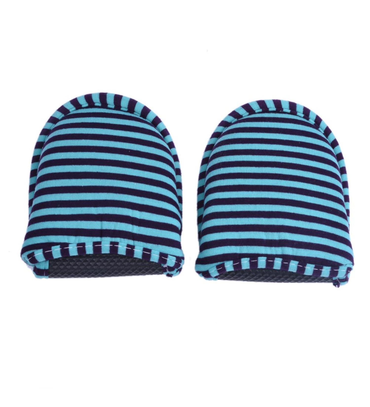 Keenso Reisen Foldable Slippers - Soft Cotton Slide-Resistant Indoor & Travel Slippers for Men | Portable & Reusable Light Blue Stripes - Buy Online on GoSupps.com