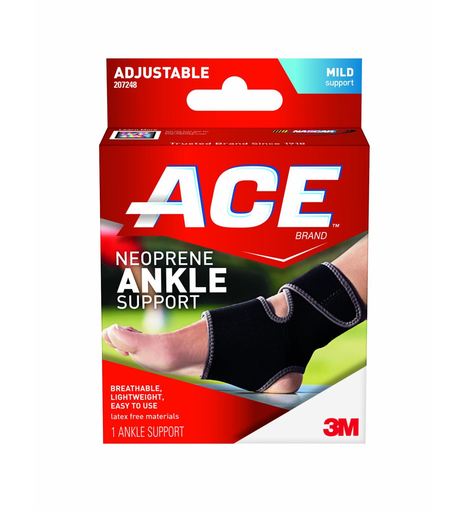 ACE Reusable Hot/Cold Neoprene Compression Wrap Neoprene-blend wrap that's comfortable against skin One Size Fits All