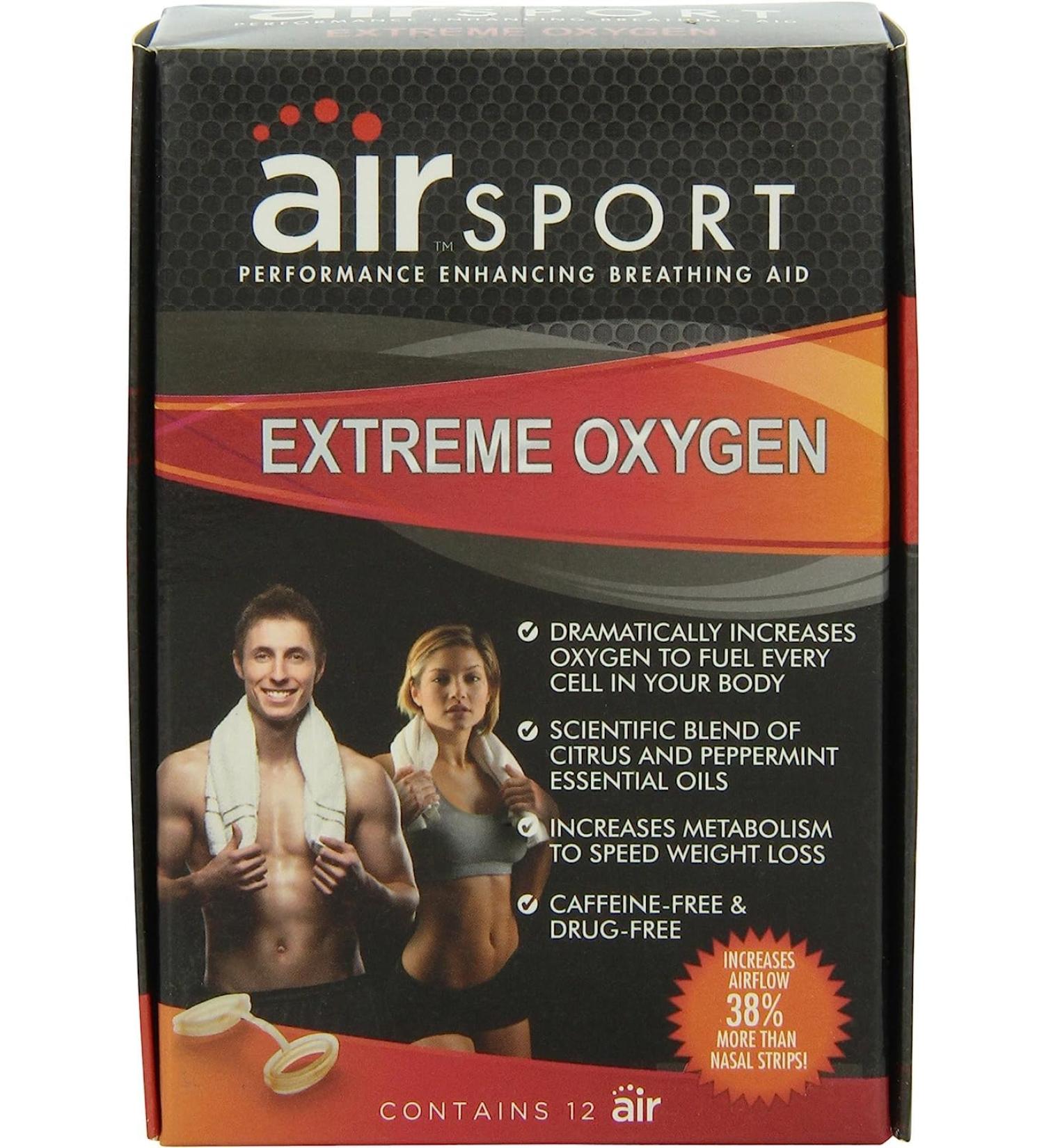 AirWare Labs Sport | Extreme Oxygen | Blend of Citrus and Peppermint Essential Oils | Large | 12 Pack