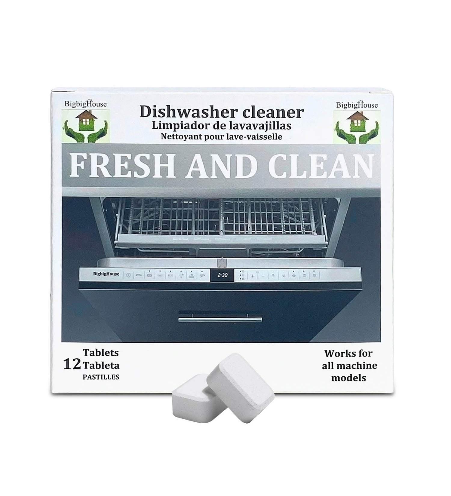 Eco-Friendly Dishwasher Cleaner and Deodorizer Remove Hard Water Stain Detergent Buildup and Grease Keep Your Dishwasher Cleaning Sanitary and Sparkly 12-Tablets 240g BigbigHouse - Buy Online on GoSupps.com