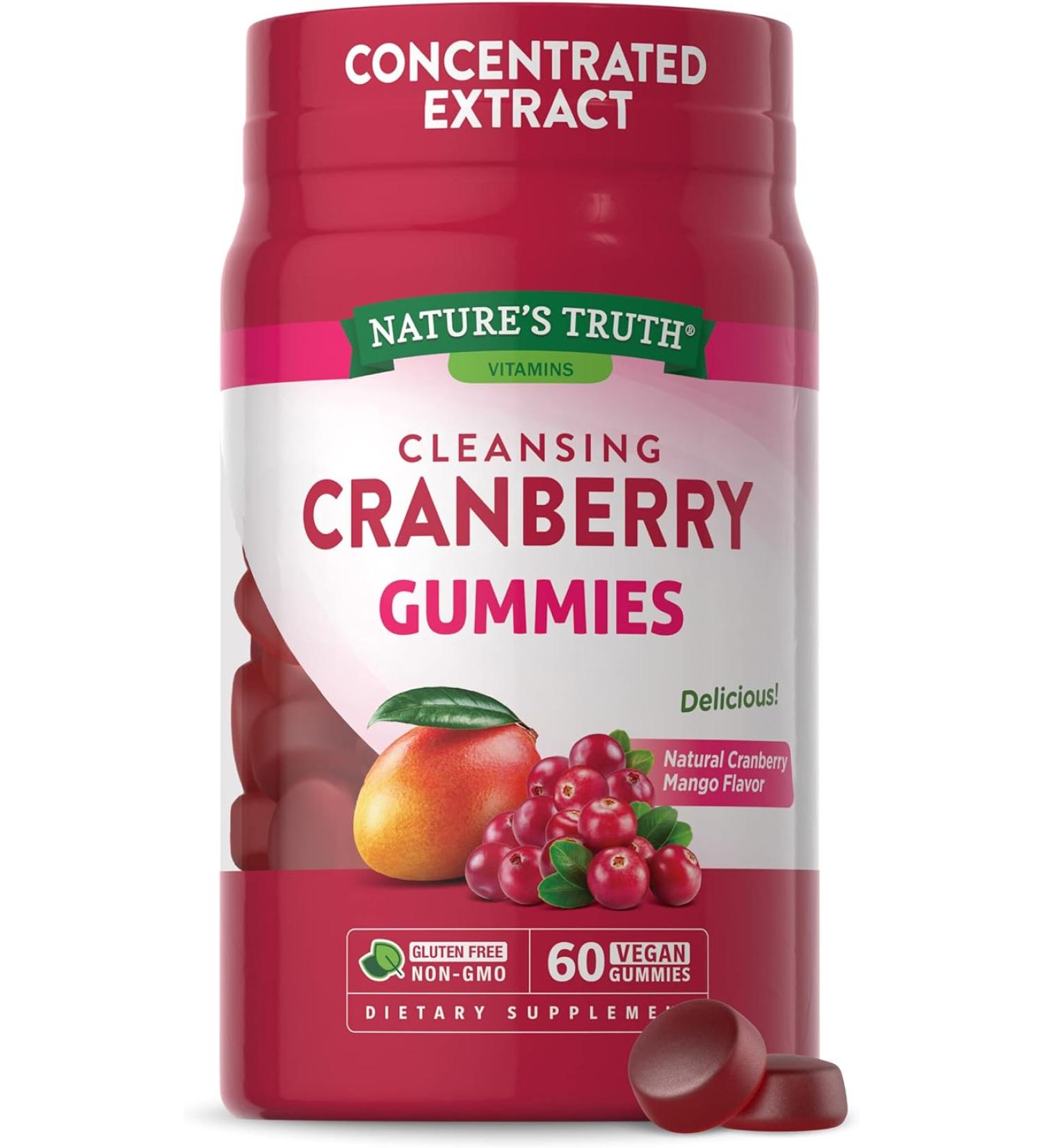 Nature's Truth Cranberry Gummies - Cranberry Mango - 60 VEGAN GUMMIES - Buy Online on GoSupps.com
