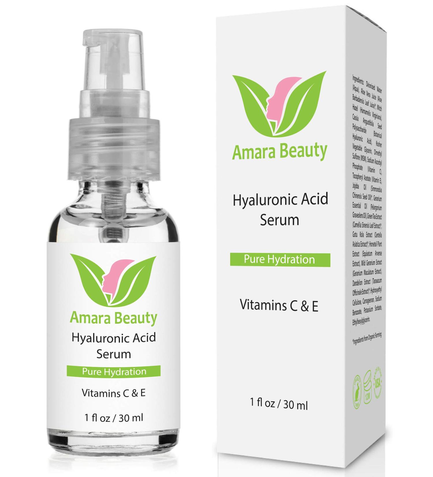 Hyaluronic Acid Serum with Vitamin C & E - 1 fl. oz | Best Hydrating Skin Care International Shipping - Buy Online on GoSupps.com