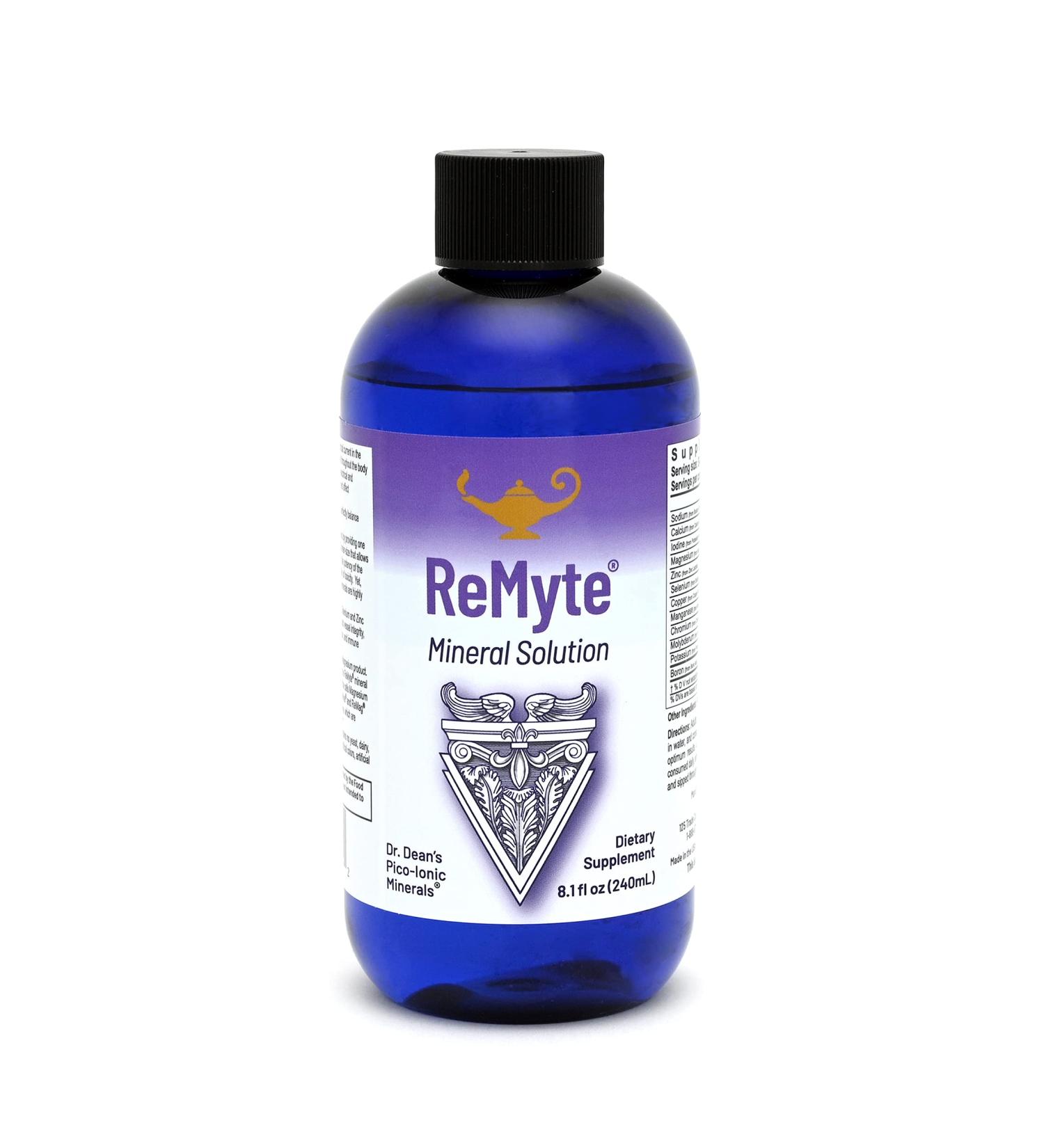 RnA ReSet ReMyte Liquid Multi Mineral Electrolyte Solution 8oz - 12 Essential Minerals Including Iodine, Selenium, Zinc, Magnesium, Boron - by Dr. Carolyn Dean - Buy Online on GoSupps.com