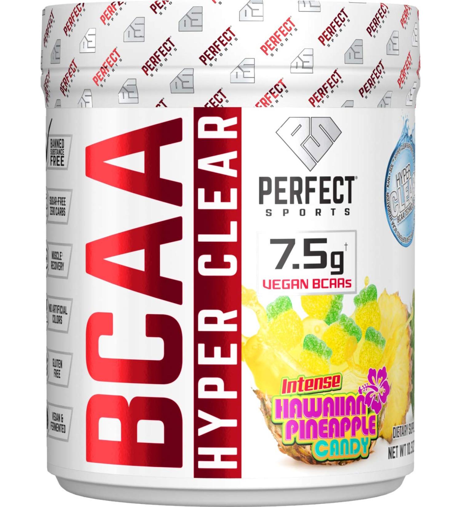 Buy PERFECT SPORTS BCAA Hyper Clear - 7.5G Vegan BCAAs 297G Intense Hawaiian Pineapple | International Shipping Available - Buy Online on GoSupps.com