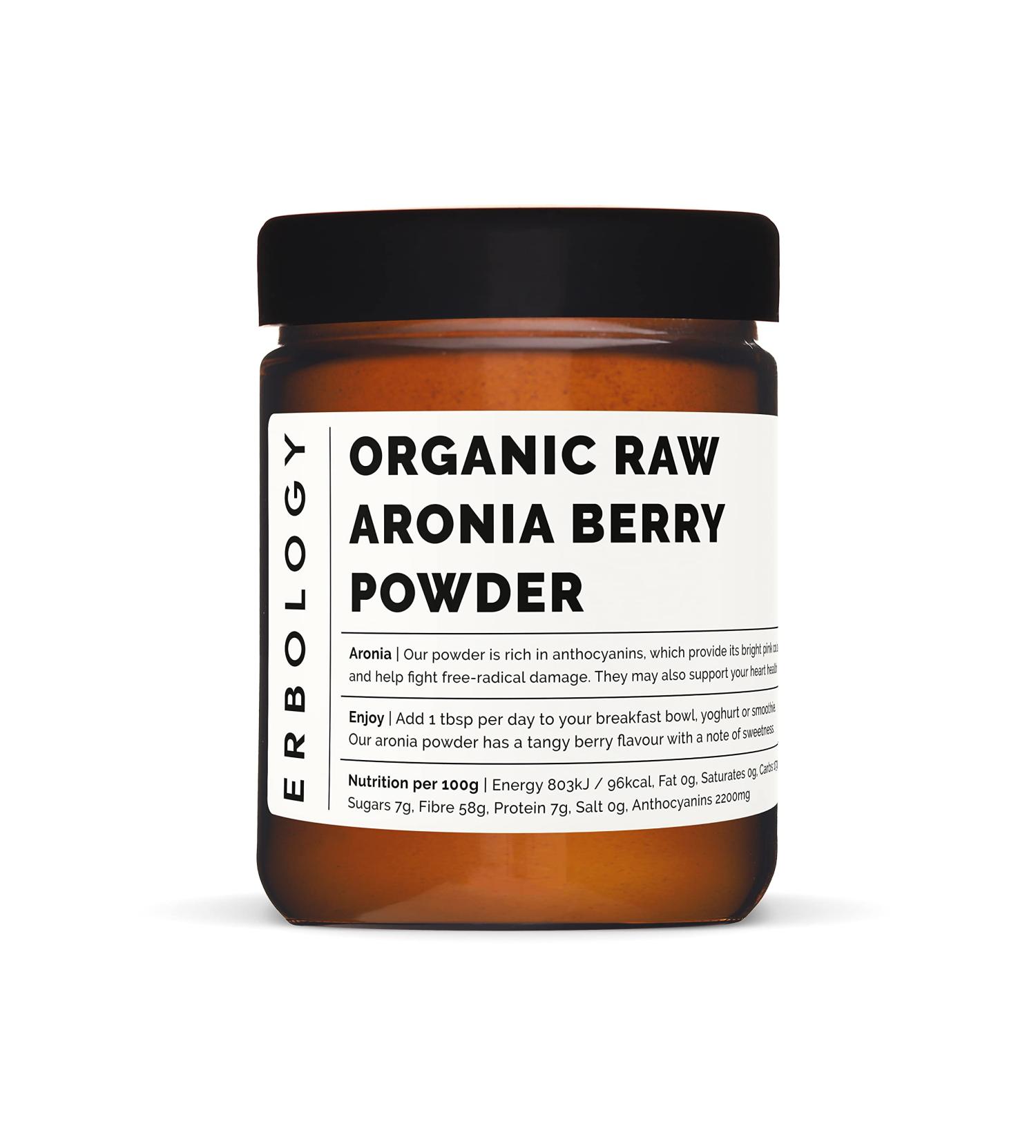 Organic Aronia Powder 125g - High in Anthocyanins | Powerful Antioxidant | International Shipping Available - Buy Online on GoSupps.com