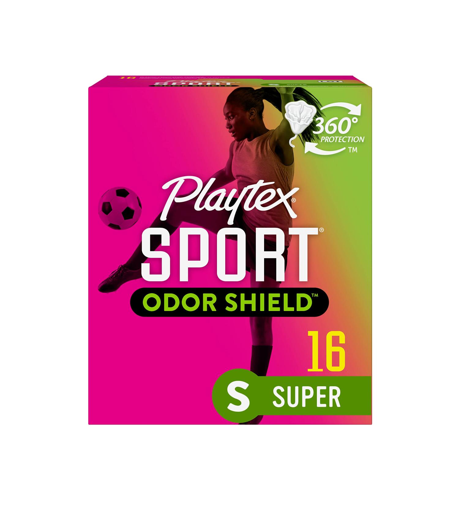 Playtex Sport Odor Shield Tampons Super Absorbency Unscented - 16ct | Buy Online - Buy Online on GoSupps.com