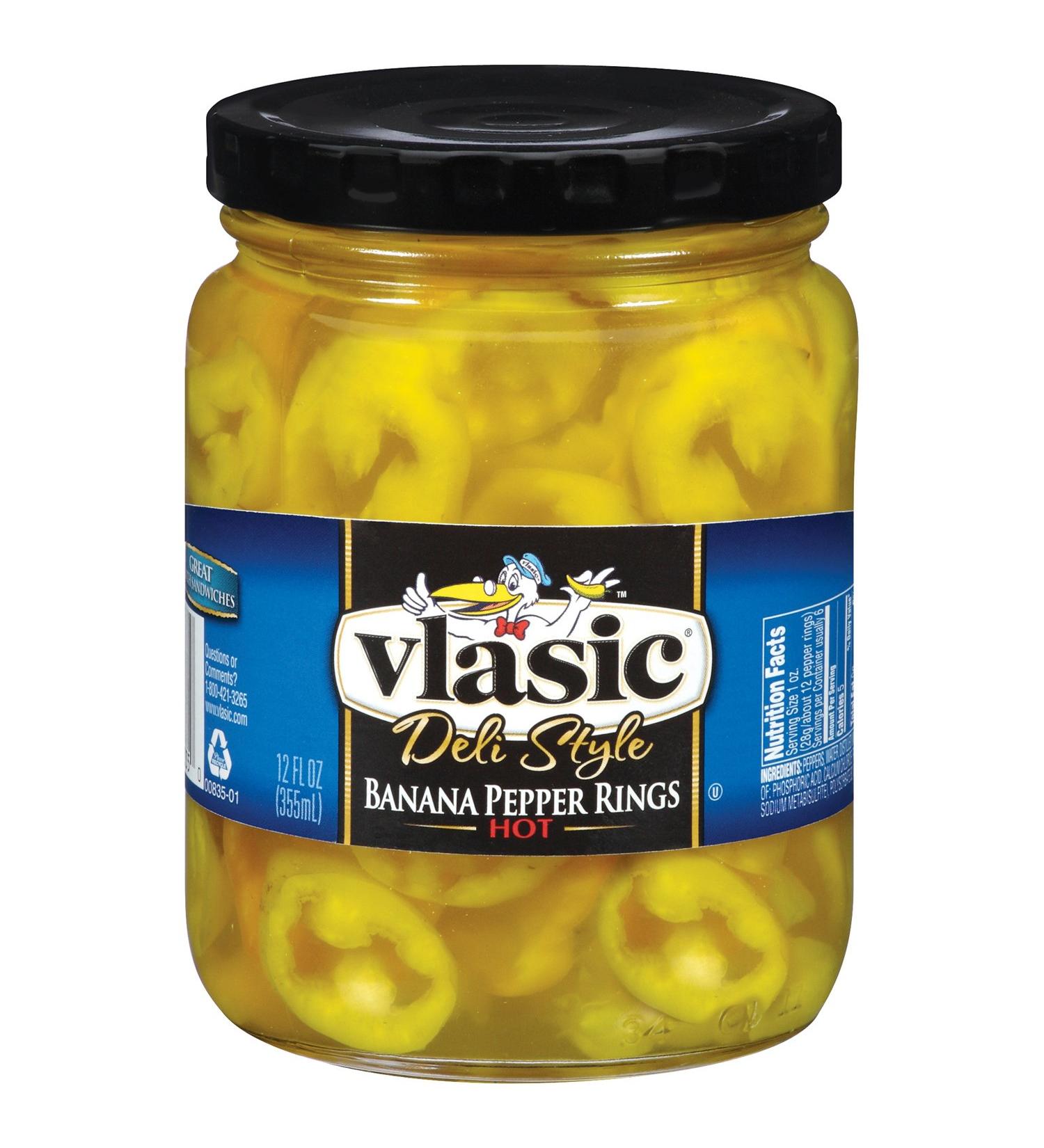 Vlasic Deli Style Hot Banana Peppers - Keto-Friendly, 6 Jars (12 FL OZ) - Buy Online on GoSupps.com