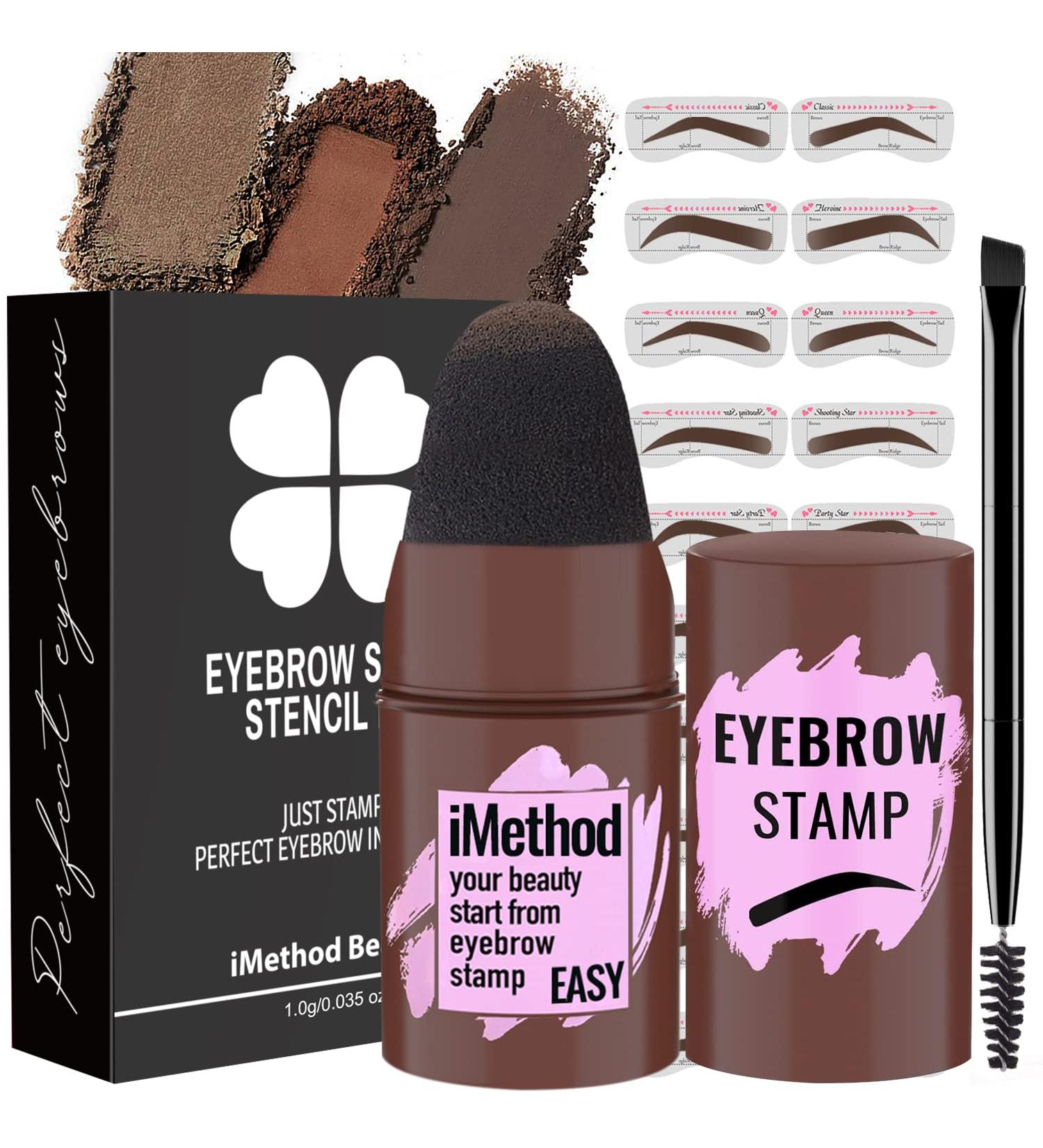 iMethod Eyebrow Stamp and Stencil Kit - Perfect Brow Shaping Set, Long-Lasting Light Brown - Buy Online on GoSupps.com