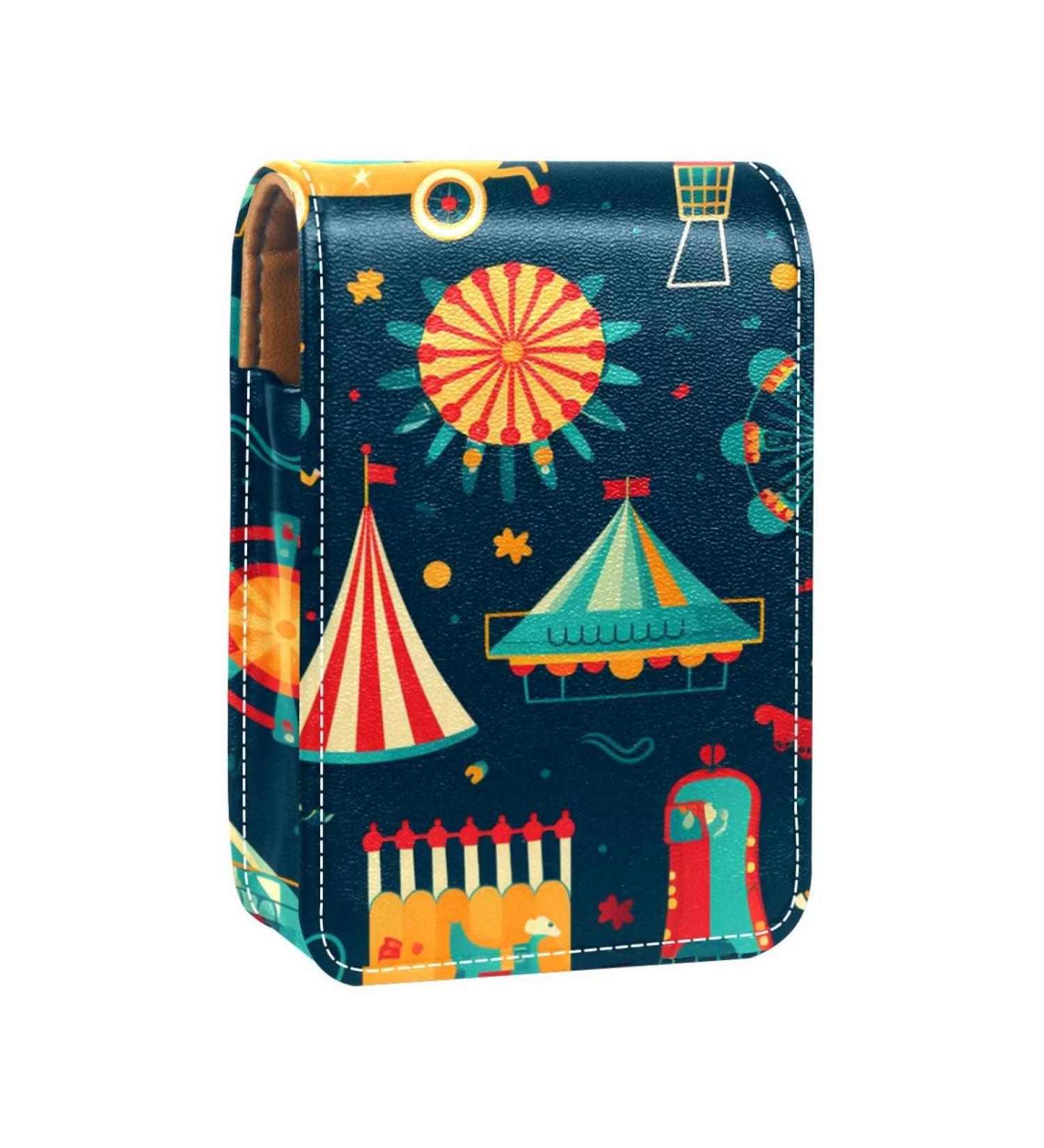 Buy Cartoon Lipstick Case & Organizer | Leather Mini Lip Gloss Holder with Mirror - International Shipping Available - Buy Online on GoSupps.com