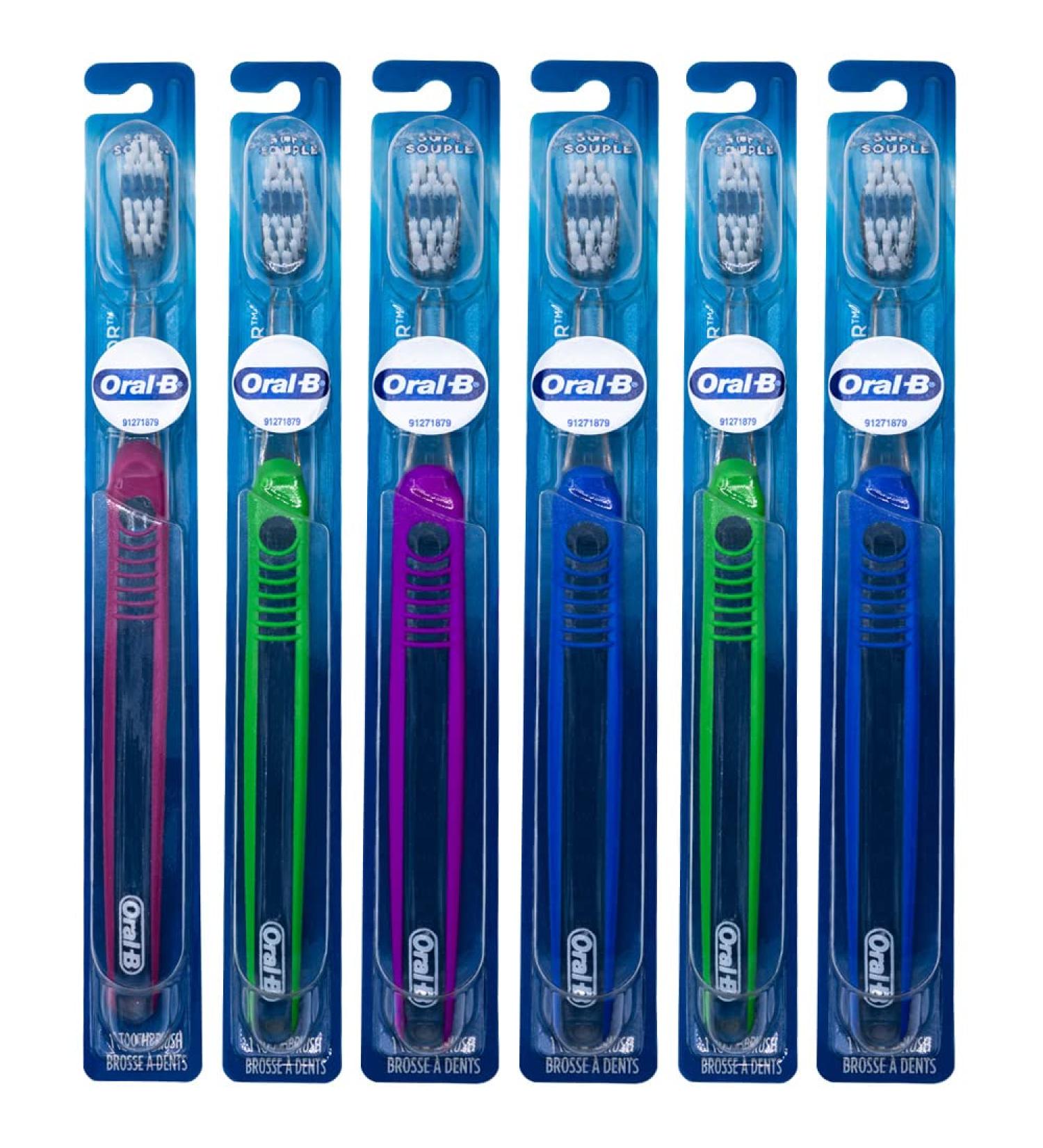 Oral-B Indicator Flat Trim Toothbrush 30 Soft (Colors Vary) - 6 Pack - Buy Online on GoSupps.com