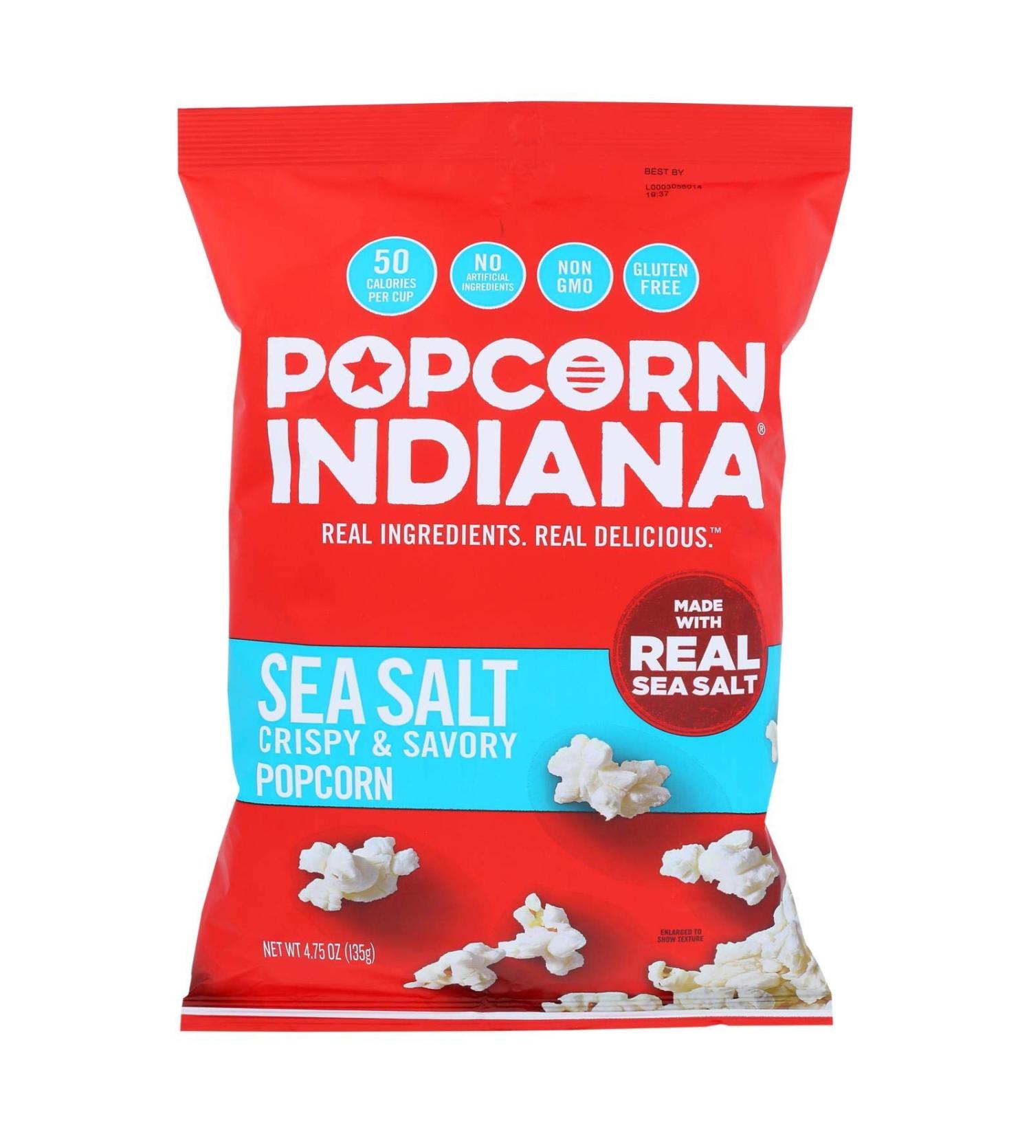 Popcorn Indiana P.I. Sea Salt Popcorn - 4.75 Oz (12-Pack) | Gourmet Snack - Buy Online on GoSupps.com