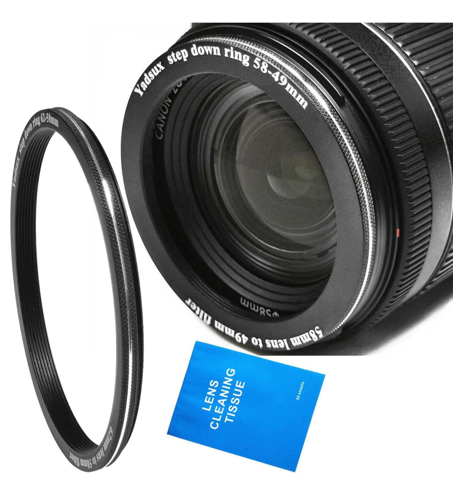62mm to 58mm Step Down Ring + Lens Cleaning Paper - Shop Now for Professional Photography Results - Buy Online on GoSupps.com