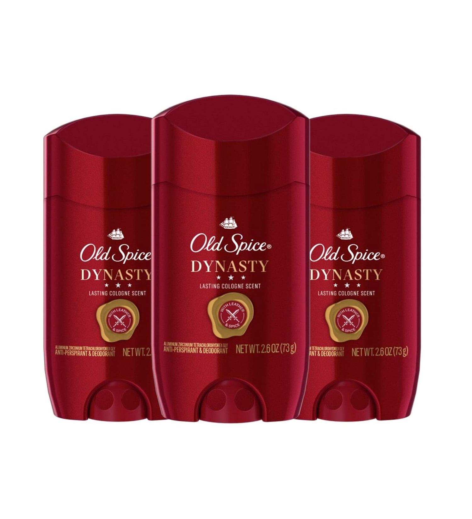 Old Spice Men's Anti-Perspirant Deodorant Dynasty Cologne Scent 2.6 Oz - Pack of 3 | 48-Hour Protection - Buy Online on GoSupps.com