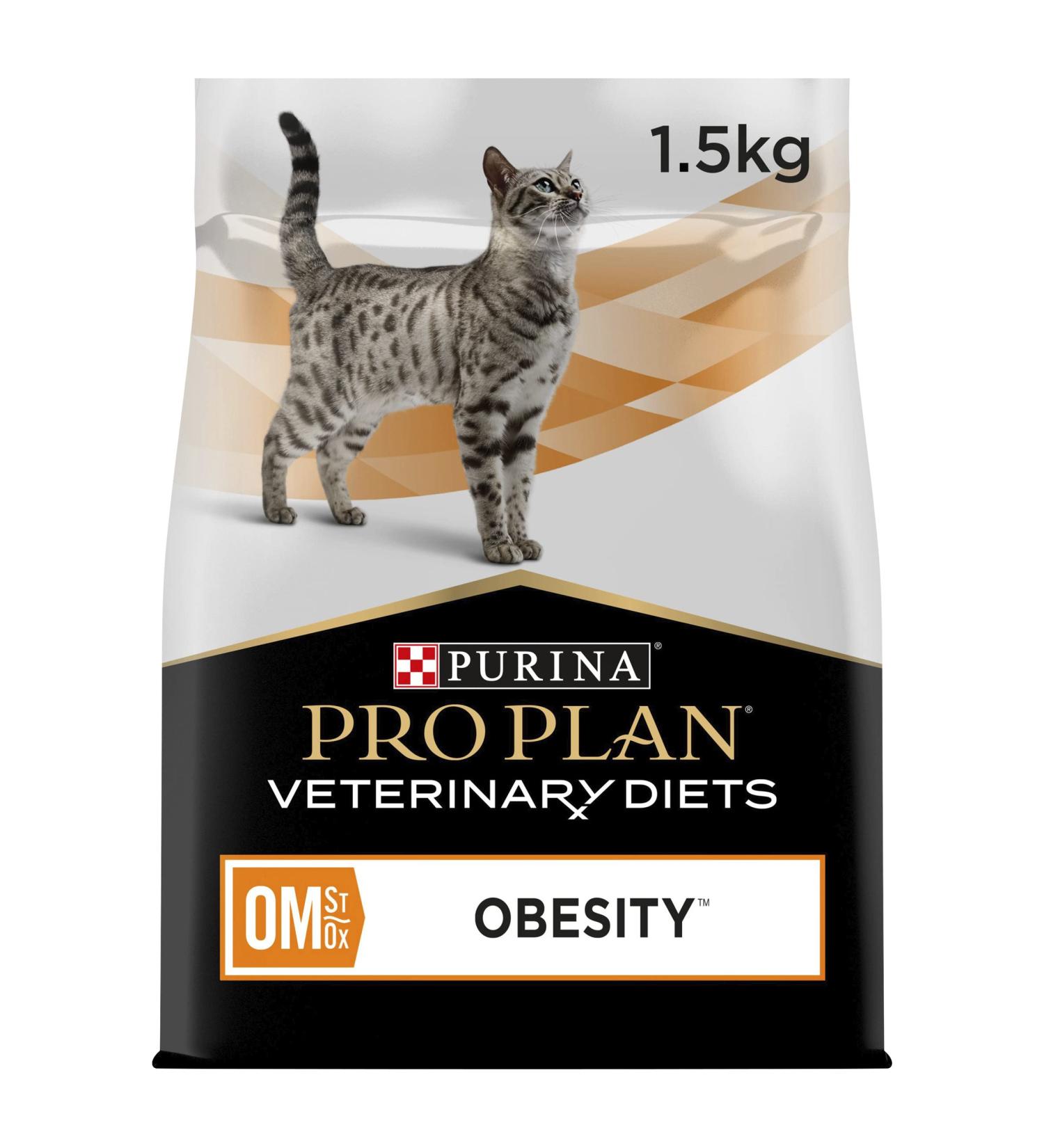 PRO PLAN VETERINARY DIETS OM Obesity Management Dry Cat Food 1.5kg (Pack of 4) - Buy Online on GoSupps.com