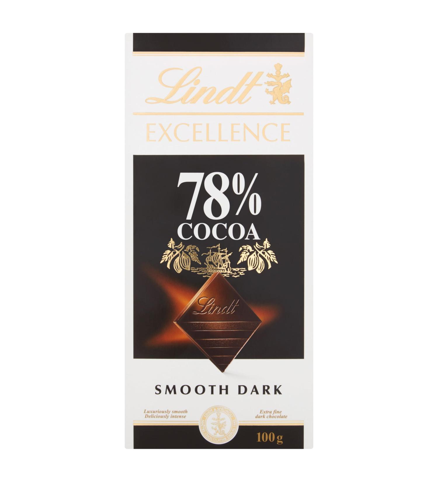 Lindt Dark Chocolate 78% Cocoa - 100g Bar - Buy Online on GoSupps.com