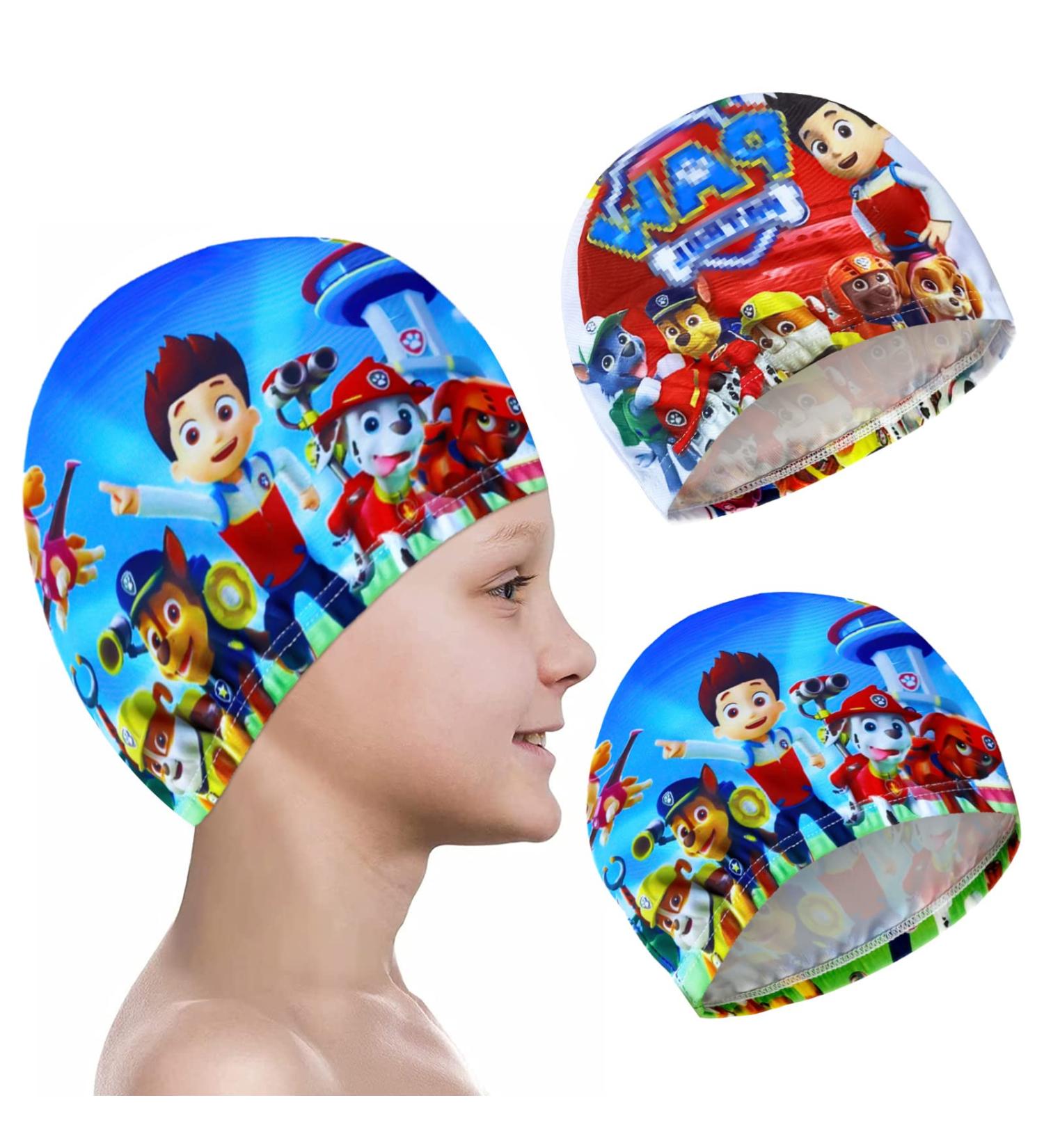 Kids Bath Caps 2 Pack | Waterproof Swimming Caps for Children 3-8 Years | Multicolor Floating Hats - Buy Online on GoSupps.com