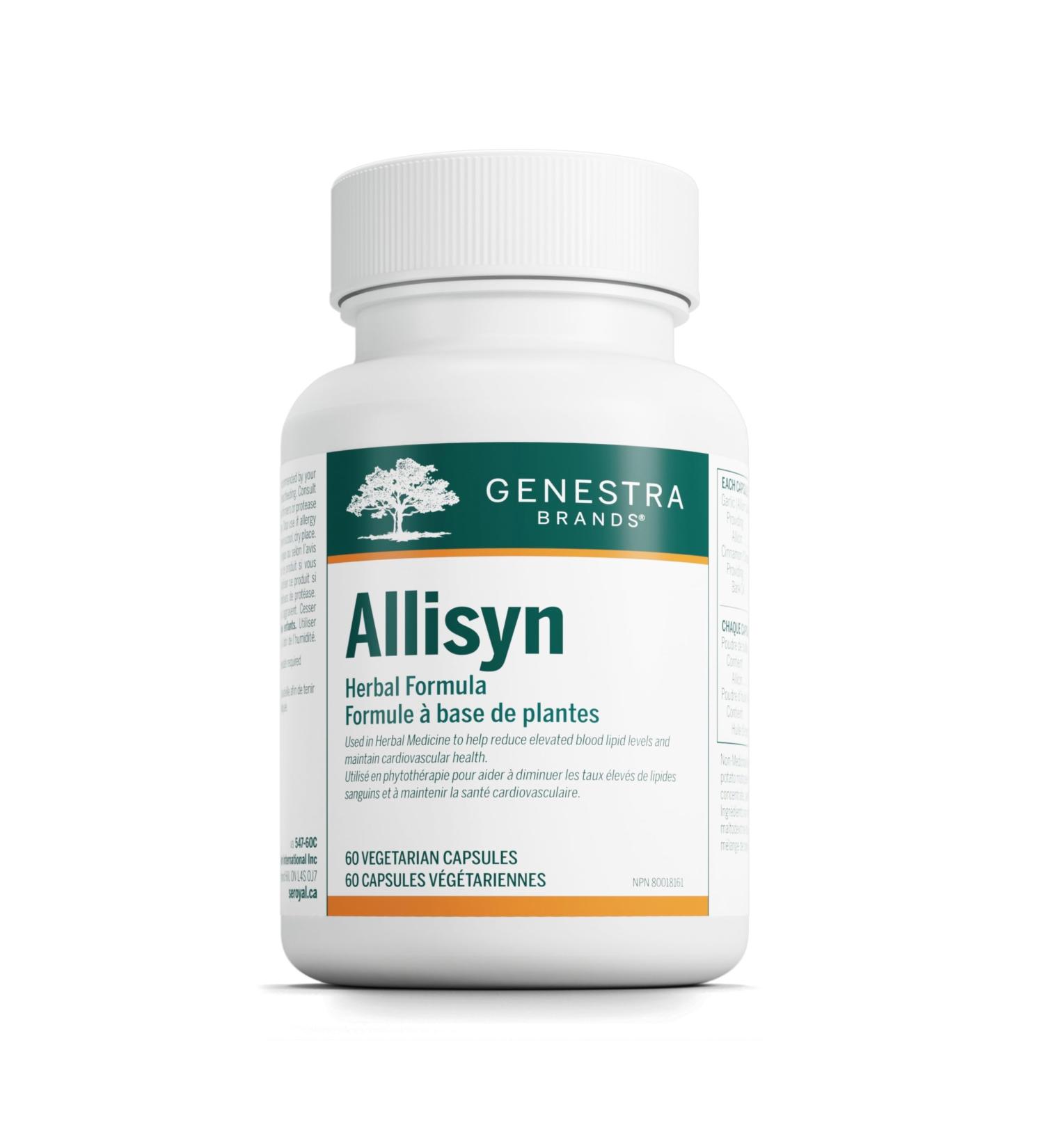 Genestra Brands - Allisyn - Garlic and Cinnamon Herbal Formula - 60 Vegetable Capsules - Buy Online on GoSupps.com
