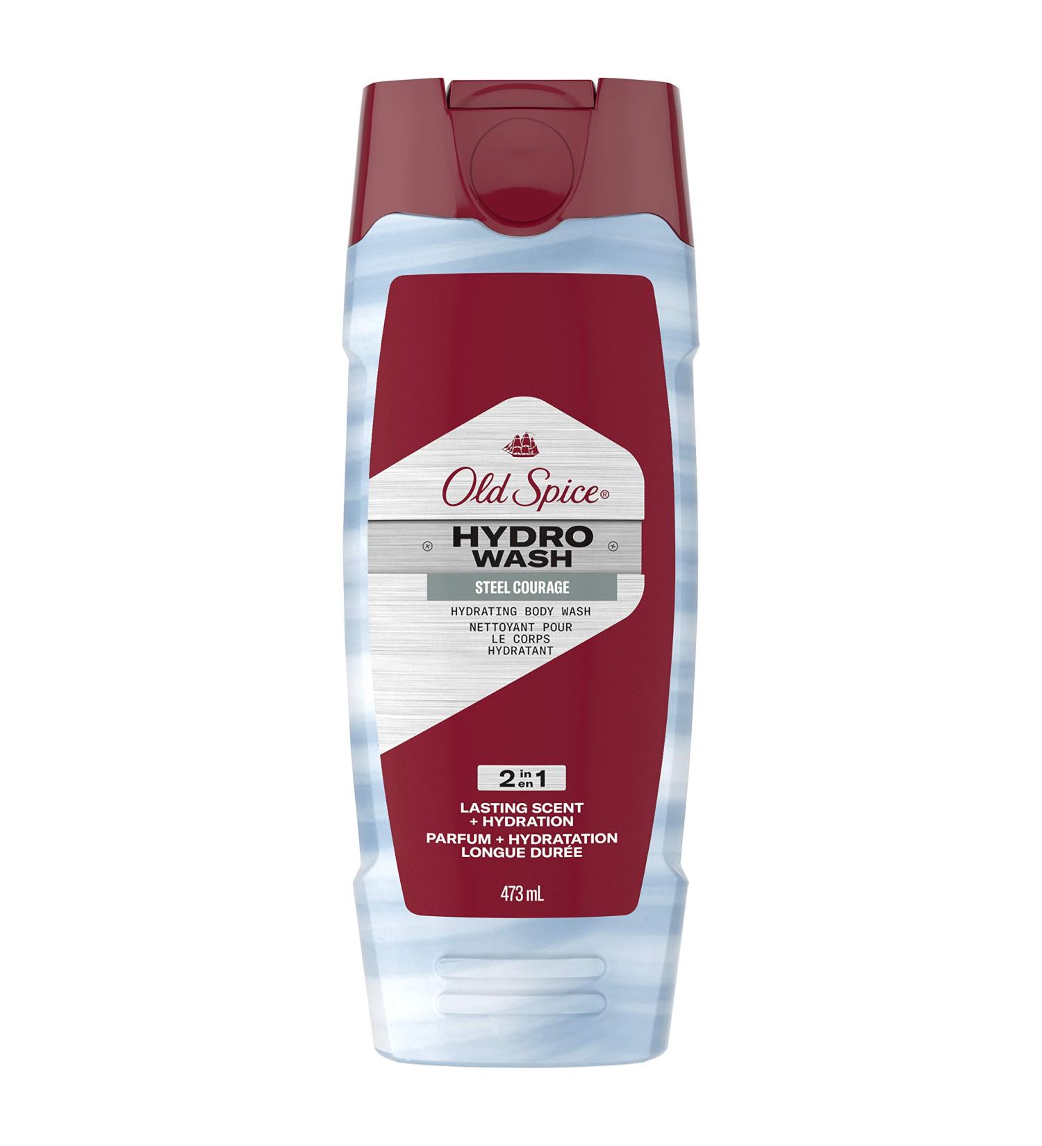 Old Spice Hydro Wash Body Wash - Steel Courage, 16 oz (Pack of 1) - Buy Online on GoSupps.com