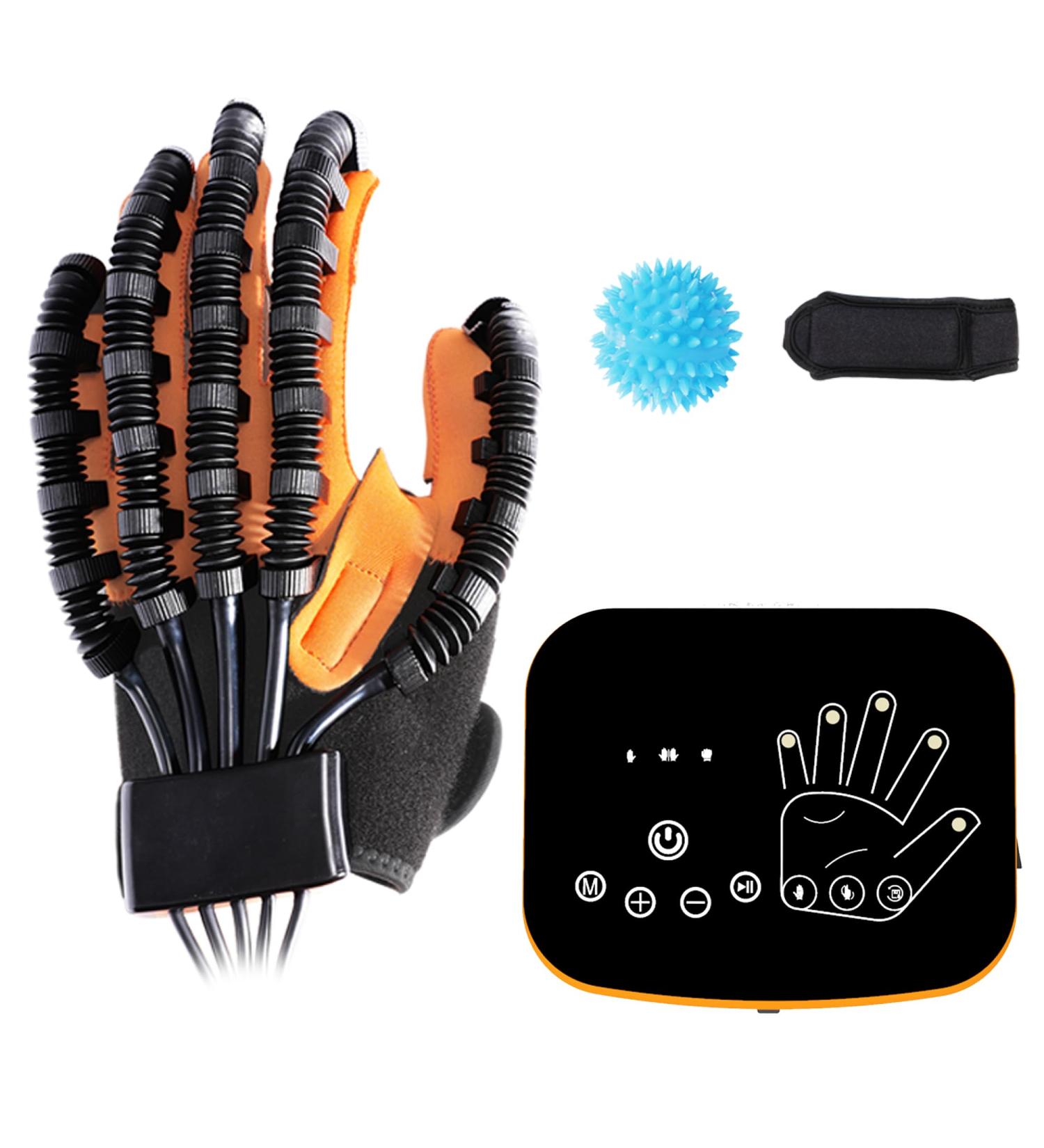 EMFOCU Self-Training Rehabilitation Robot Glove for Stroke Recovery - Hand Function Restoring Equipment for Hemiplegia & Shock Patients (XL-Linke Hand-Orange) - Buy Online on GoSupps.com