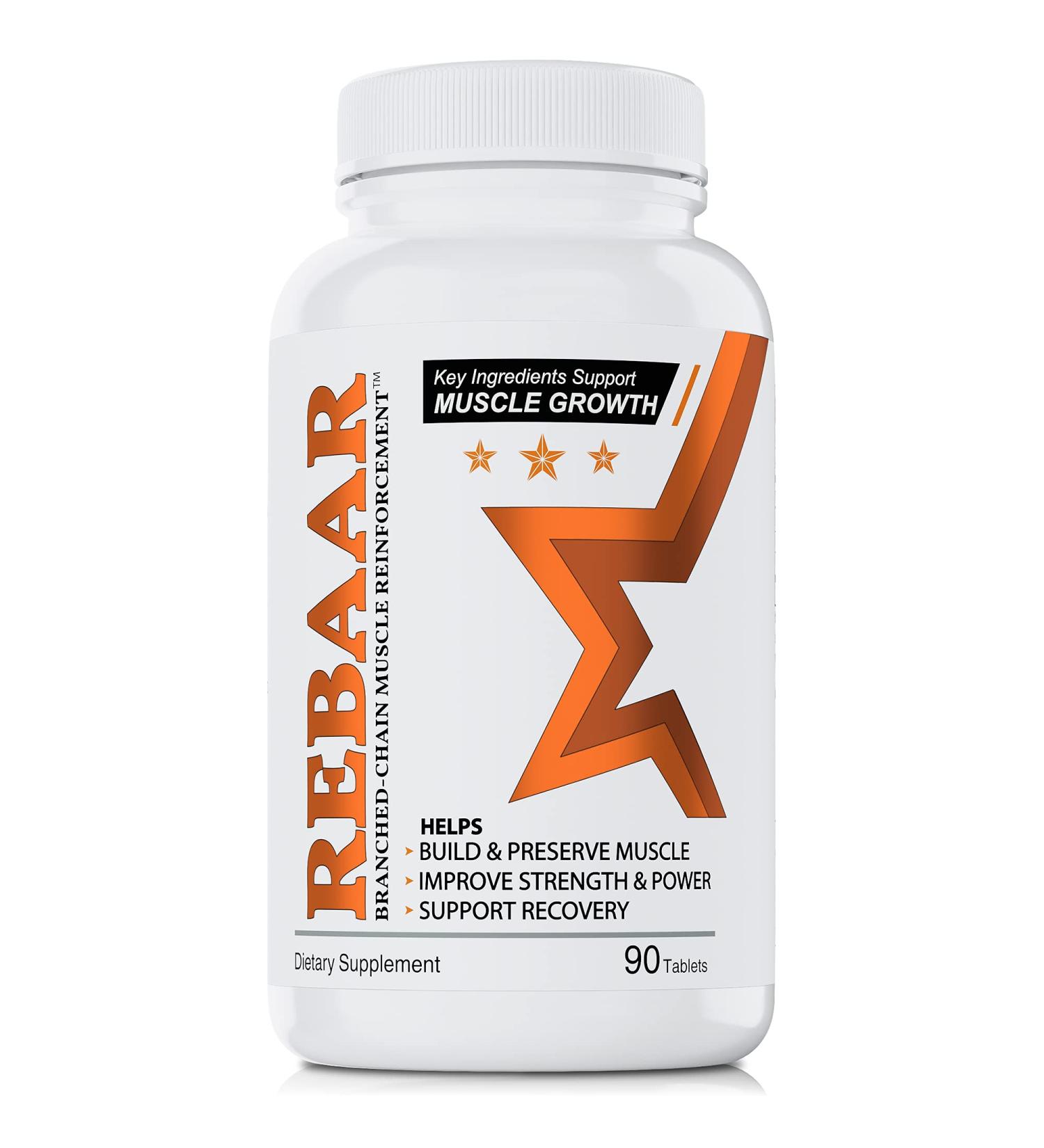 REBAAR BCAA Capsules - Keto-Friendly Branched Chain Amino Acids for Energy Muscle Recovery & Post-Workout - 90 Tablets - Buy Online on GoSupps.com