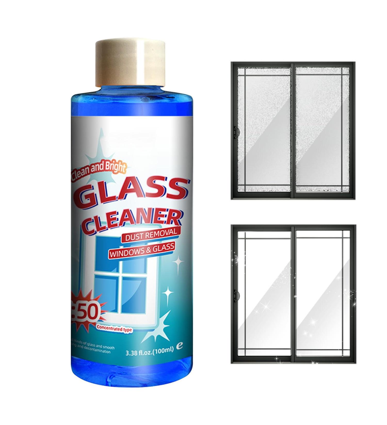 Concentrated Glass Cleaner 100ml Multipurpose Stain Remover For Mirror | Glass Care Products For Bedroom Living Room Bathroom Car Glass Friendly No Scratch Lencyh - Buy Online on GoSupps.com