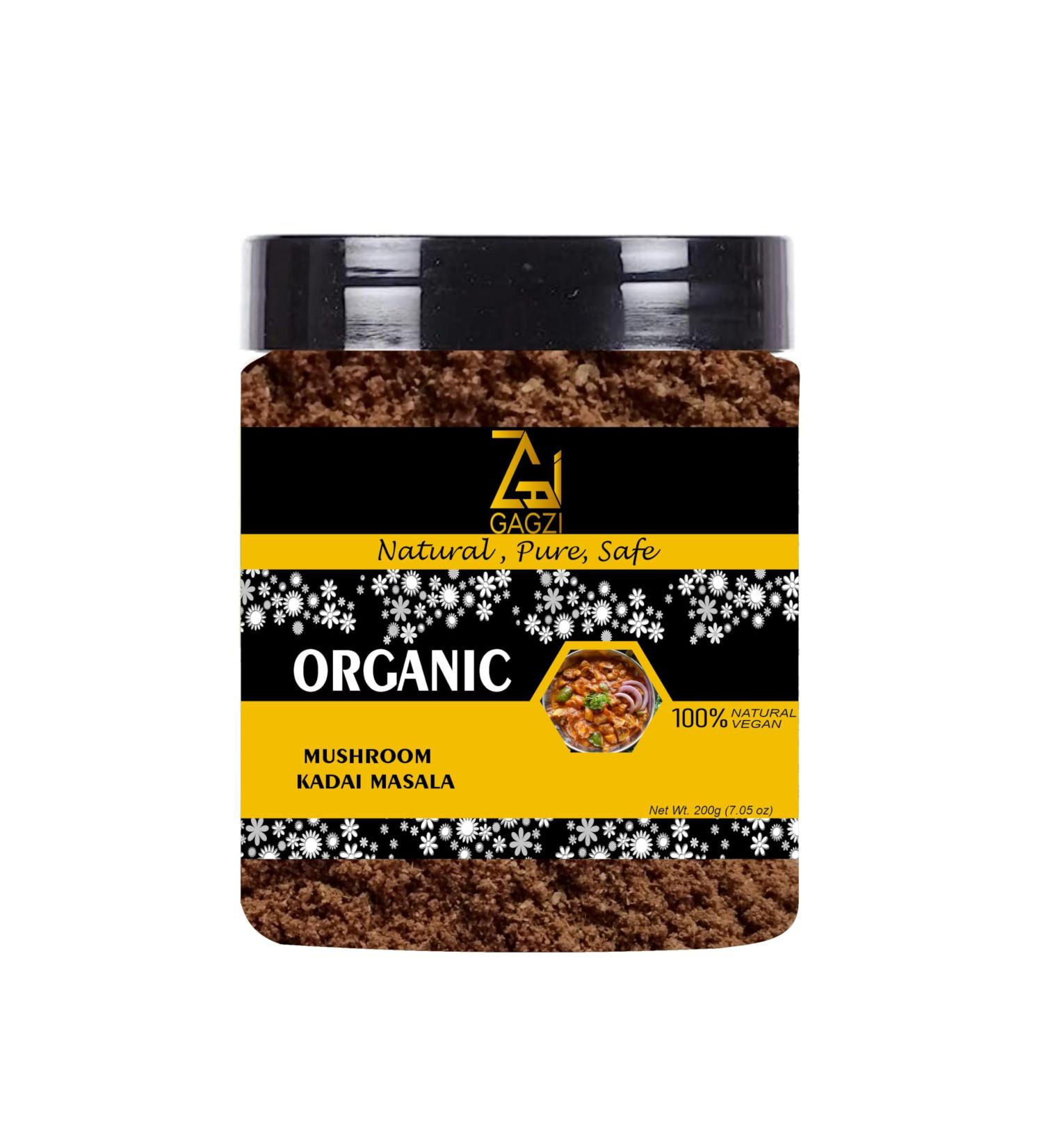 GAGZI All Natural Organic Spices Mushroom Kadai Masala 100 Gram (Packing May Be Vary) Pack of 1 100 Gram 3.35 oz
