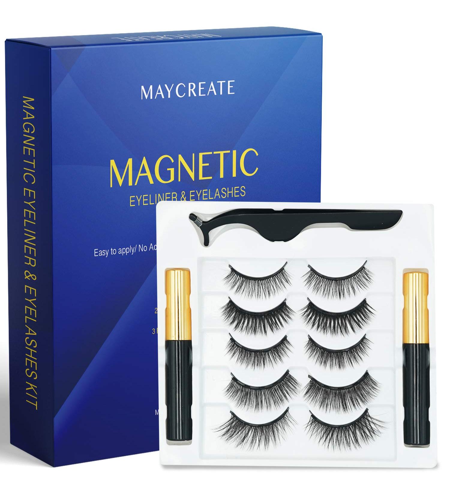 Creip Zestaw Magnetycznych Eyeliner w i Rz s - Ulepszony Wodoodporny Eyeliner 5 Par Magnetycznych Rz s D ugi Czas U ytkowania Naturalny Wygl ?d - Wysy ka Mi dzynarodowa - Buy Online on GoSupps.com