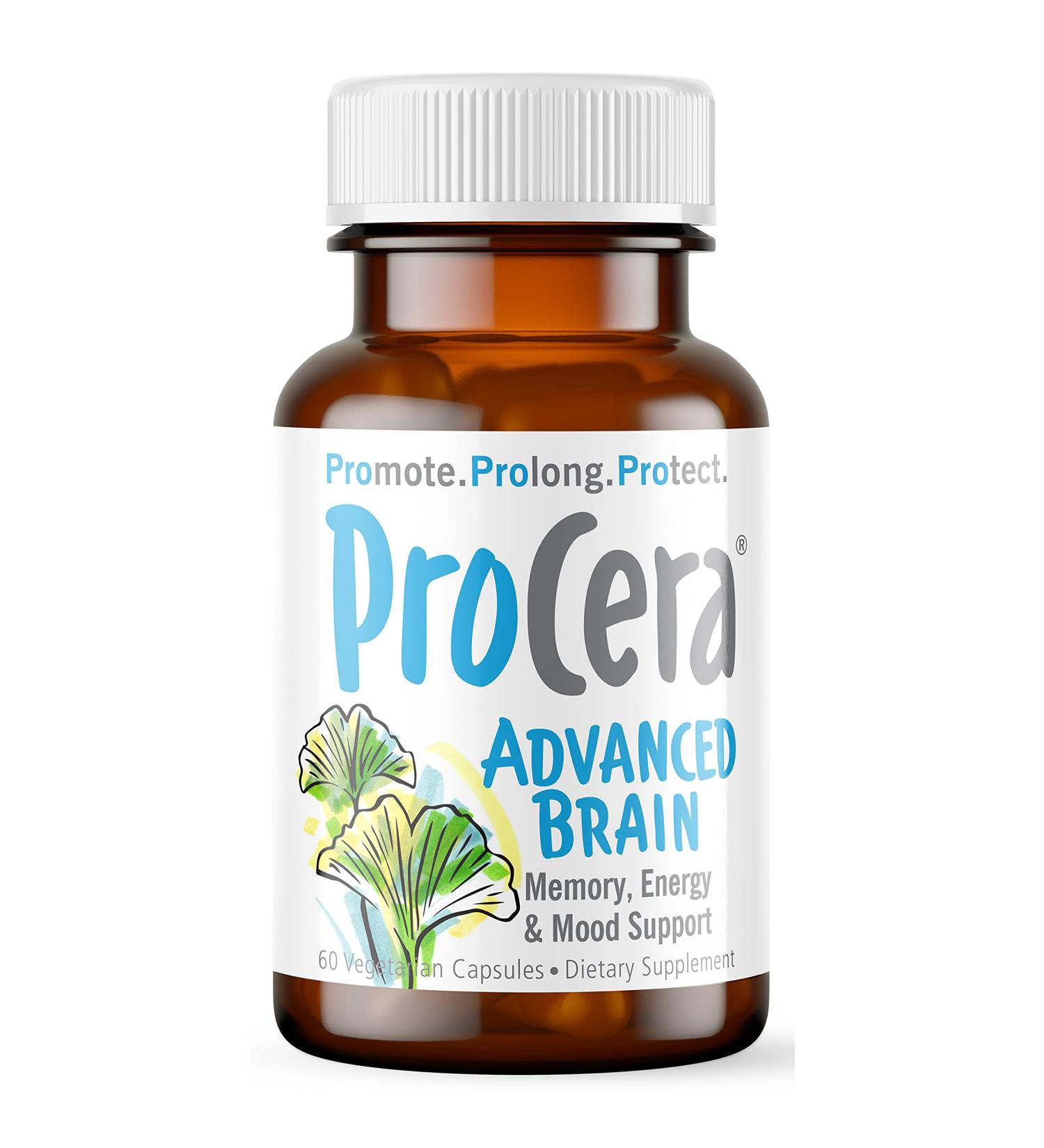 Procera Advanced Brain Supplement | Memory & Brain Booster with Ashwagandha, Rhodiola, Ginseng & Ginkgo | Nootropics Support Supplement with Phosphatidylserine & Vitamin B Complex - Buy Online on GoSupps.com