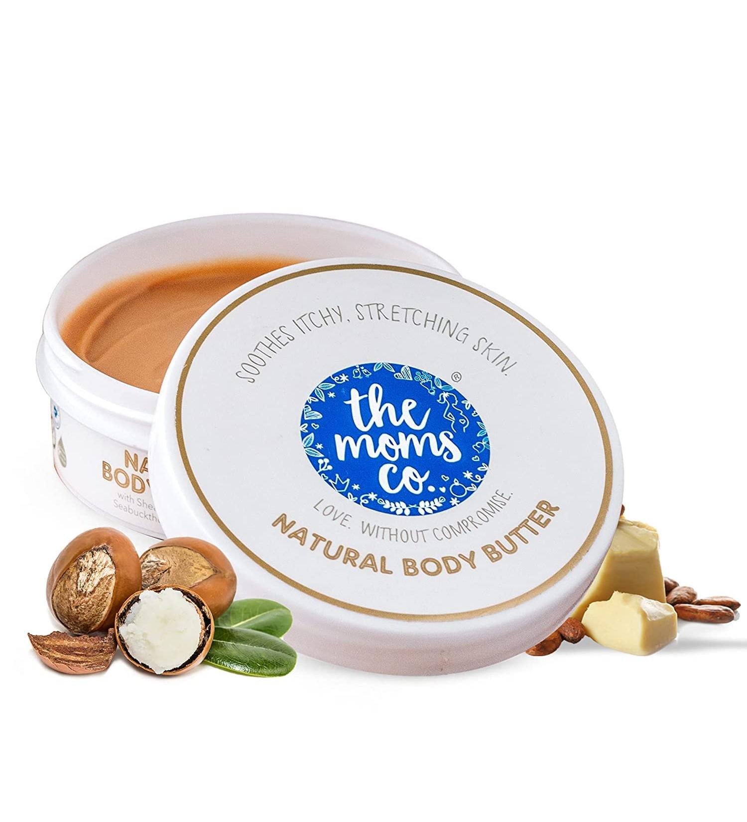 The Moms Co. Natural Body Butter for Stretch Marks Dry Skin and Itchy Skin with Shea and Cocoa Butter 100g - Buy Online on GoSupps.com