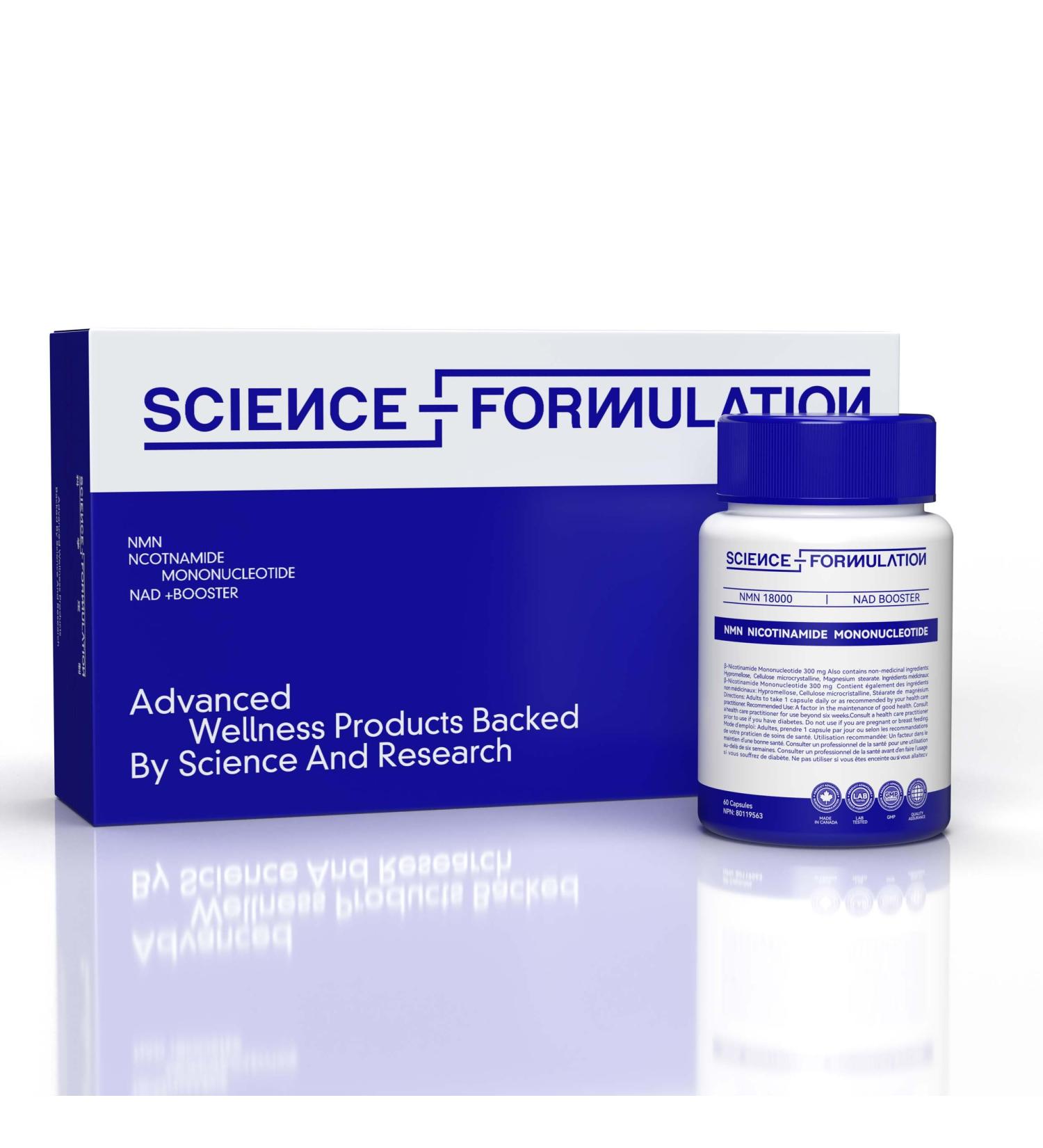 SCIENCE FORMULATION NMN 300mg - Highest Potency Available - Premium Supplement - Cellular Health - Boost NAD+ Supports Longevity - 99.9% Pure - Fast Absorption - 30ct - Buy Online on GoSupps.com