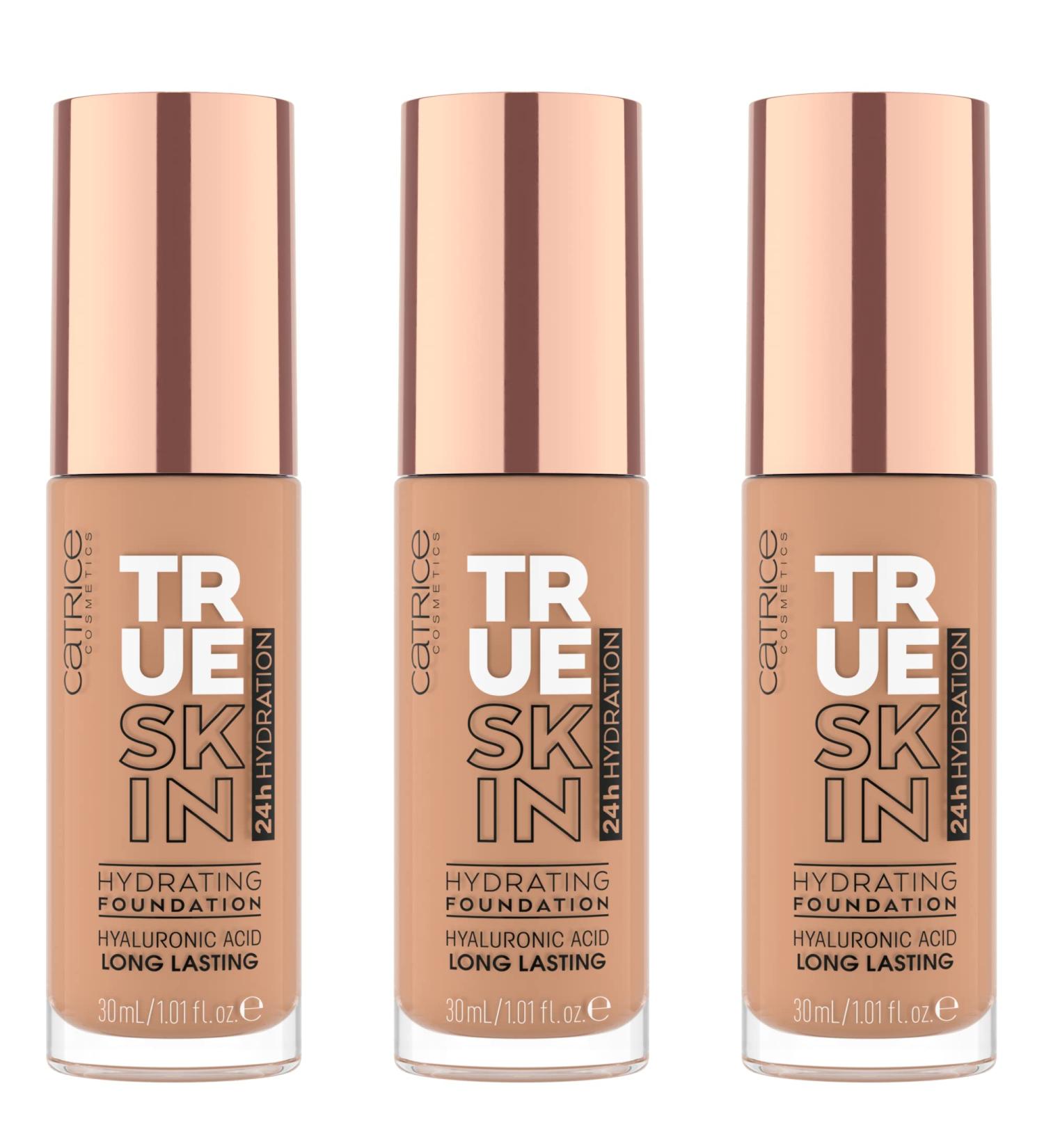 Catrice True Skin Hydrating Foundation 046 Nude - Vegan Long-Lasting Moisturizing Alcohol-Free Paraben-Free Microplastic-Free | 3-Pack (3x30ml) - Buy Online on GoSupps.com