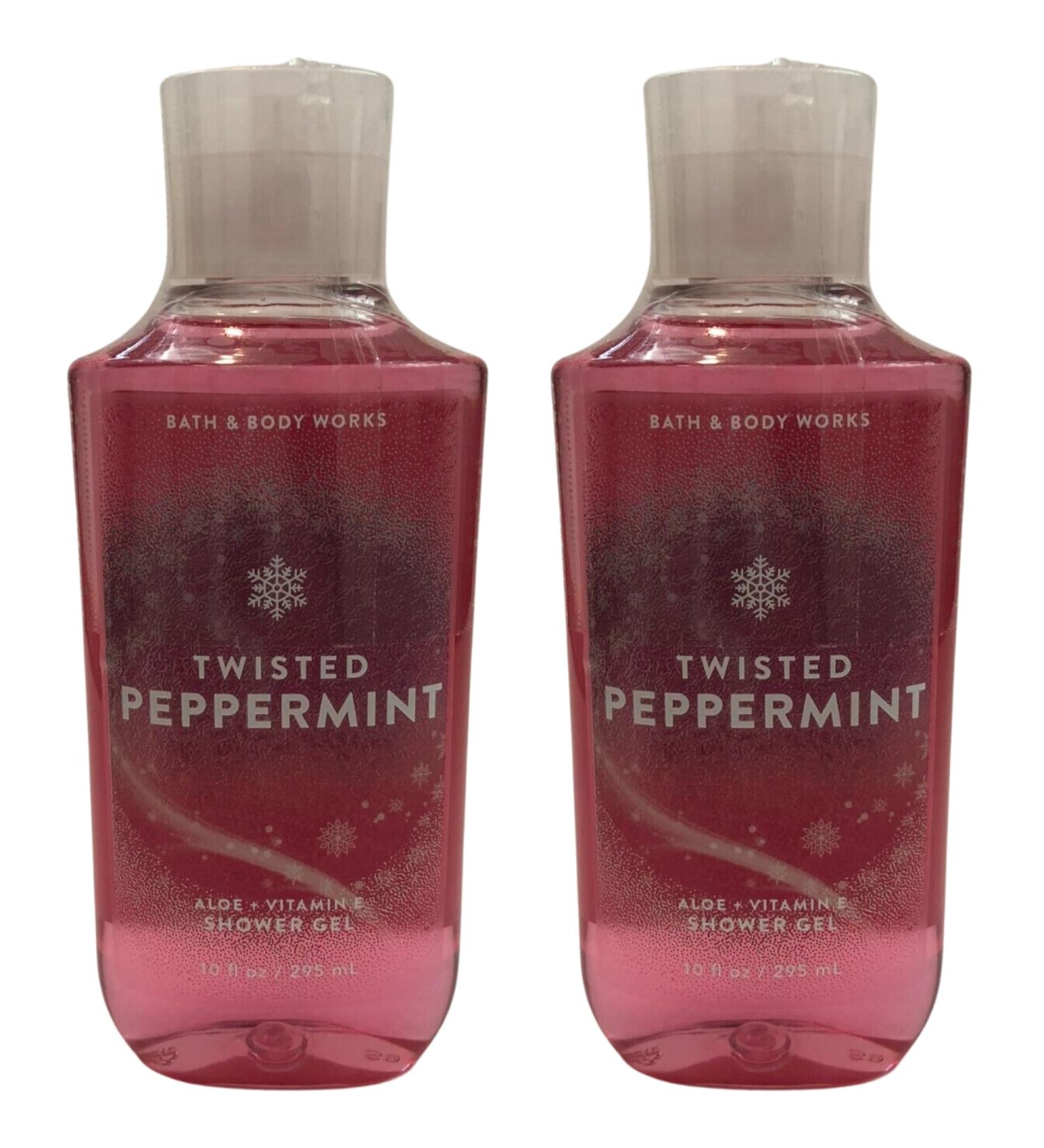 Bath and Body Works Body Care - Full Size Shower Gel Aloe + Vitamin E - 10 fl oz - Twisted Peppermint