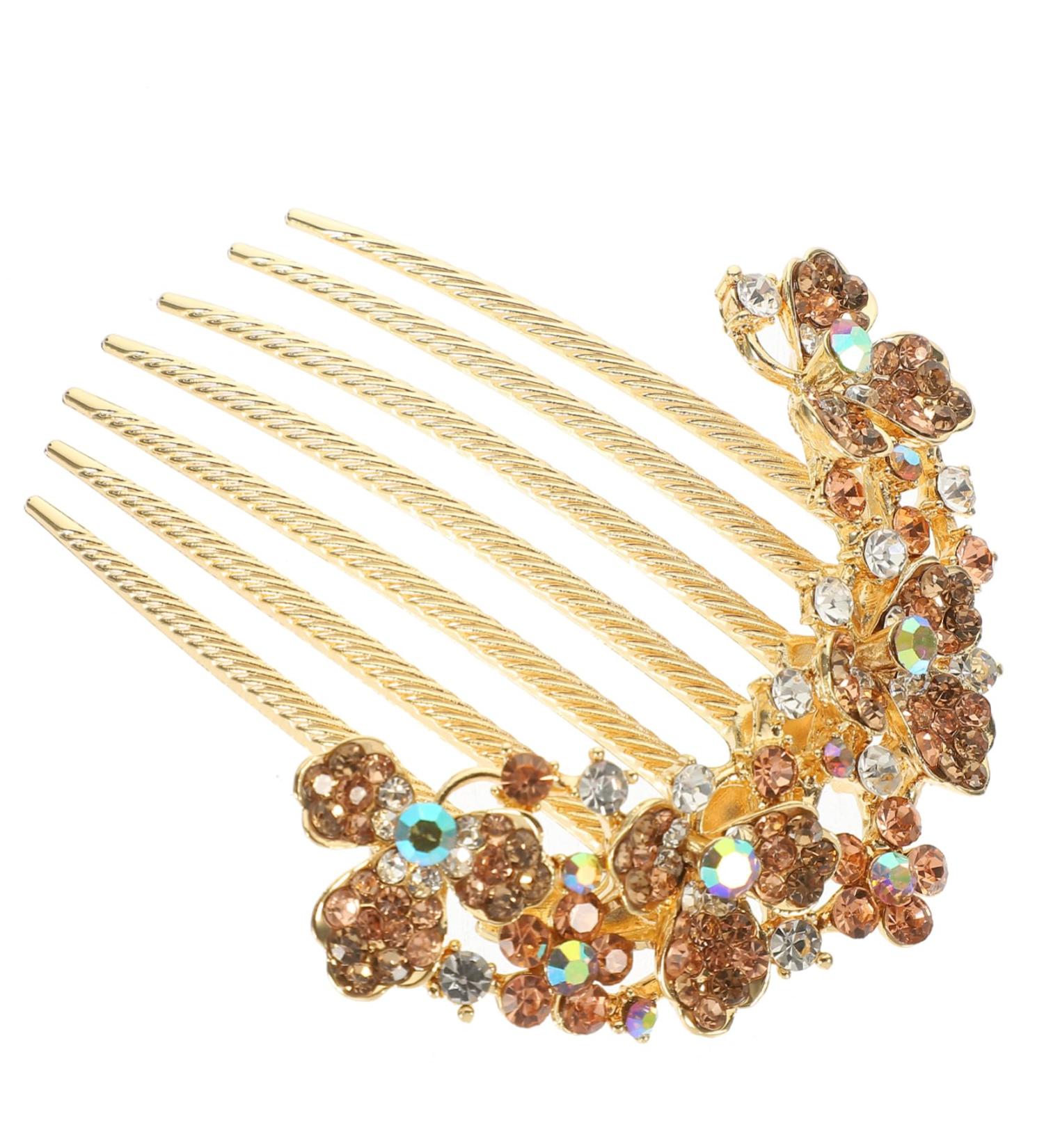 MAGICLULU hair accessories wedding alloy Korean version spring wedding hair clips for brides top clip diamond bride Diamond hairpin hair side combs large comb hair clip decor - Buy Online on GoSupps.com