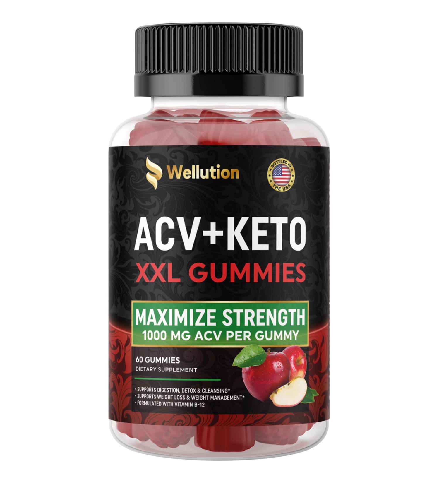 Keto Gummies Apple Cider Vinegar 1000mg for Healthy Weight & Energy - Gut Health Support with Beetroot & Pomegranate - Digestion, Detox & Cleansing - Buy Online on GoSupps.com