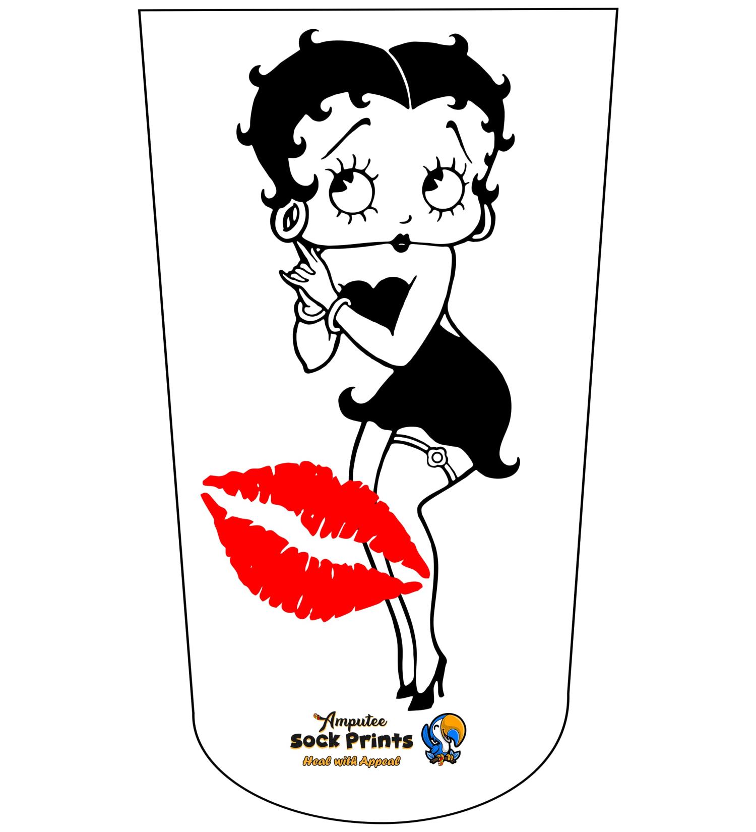 BettyBoop Stands Red Lips v2 3Ply Amputee Stump Sock - Heal with Appeal - Buy Online on GoSupps.com