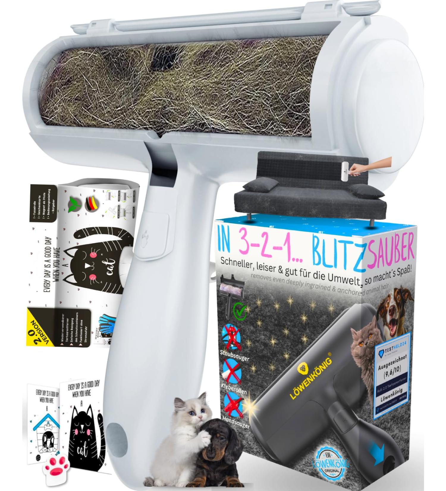 L wenk nig Rolli 2.0 | Self-Cleaning Animal Hair Remover for Dogs & Cats | Ideal for Sofas Cars Clothing & More | Shop Now! - Buy Online on GoSupps.com