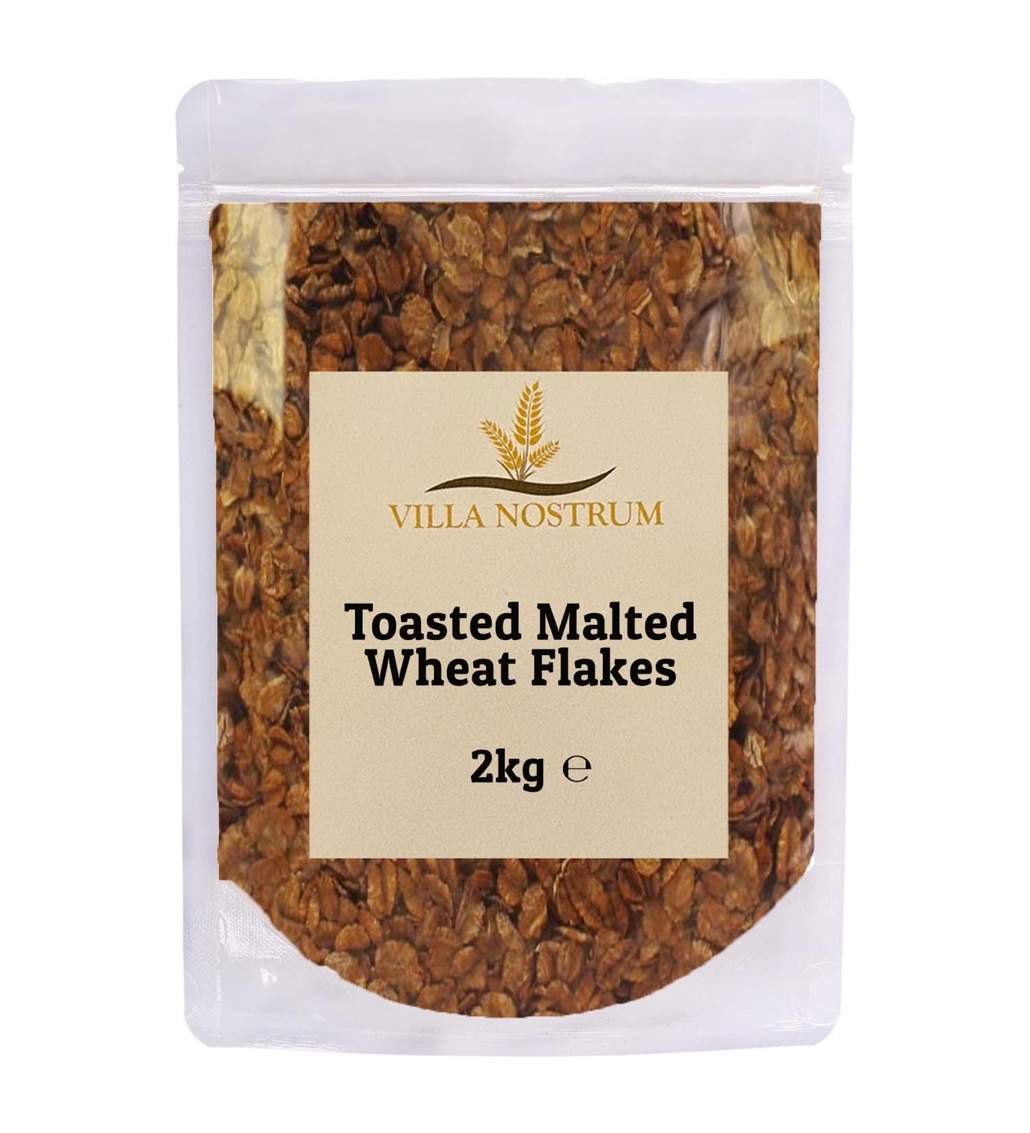 Toasted & Malted Wheat Flakes 2kg by Villa Nostrum