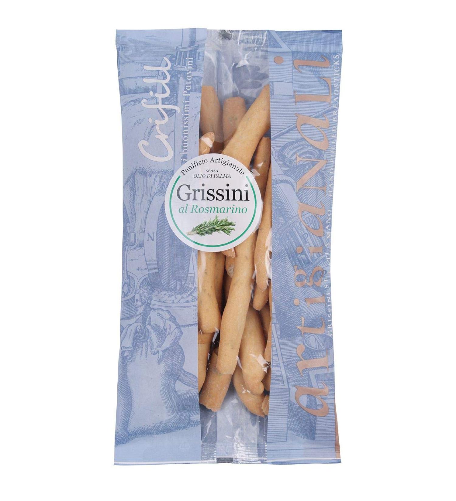 Crifill Grissini sticks rosemary Italian with olive oil noble handmade Artigianali Grissini 200 g rosemary 200 g
