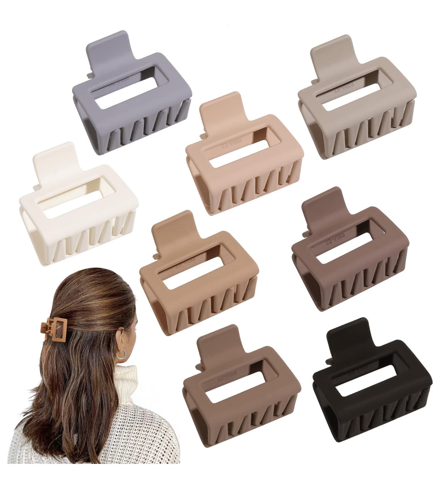 Square Matte Hair Claw Clips for Women - Strong Hold Jaw Clip for Thick Thin Hair - Non-slip Styling Accessories - Medium Size - Buy Online on GoSupps.com