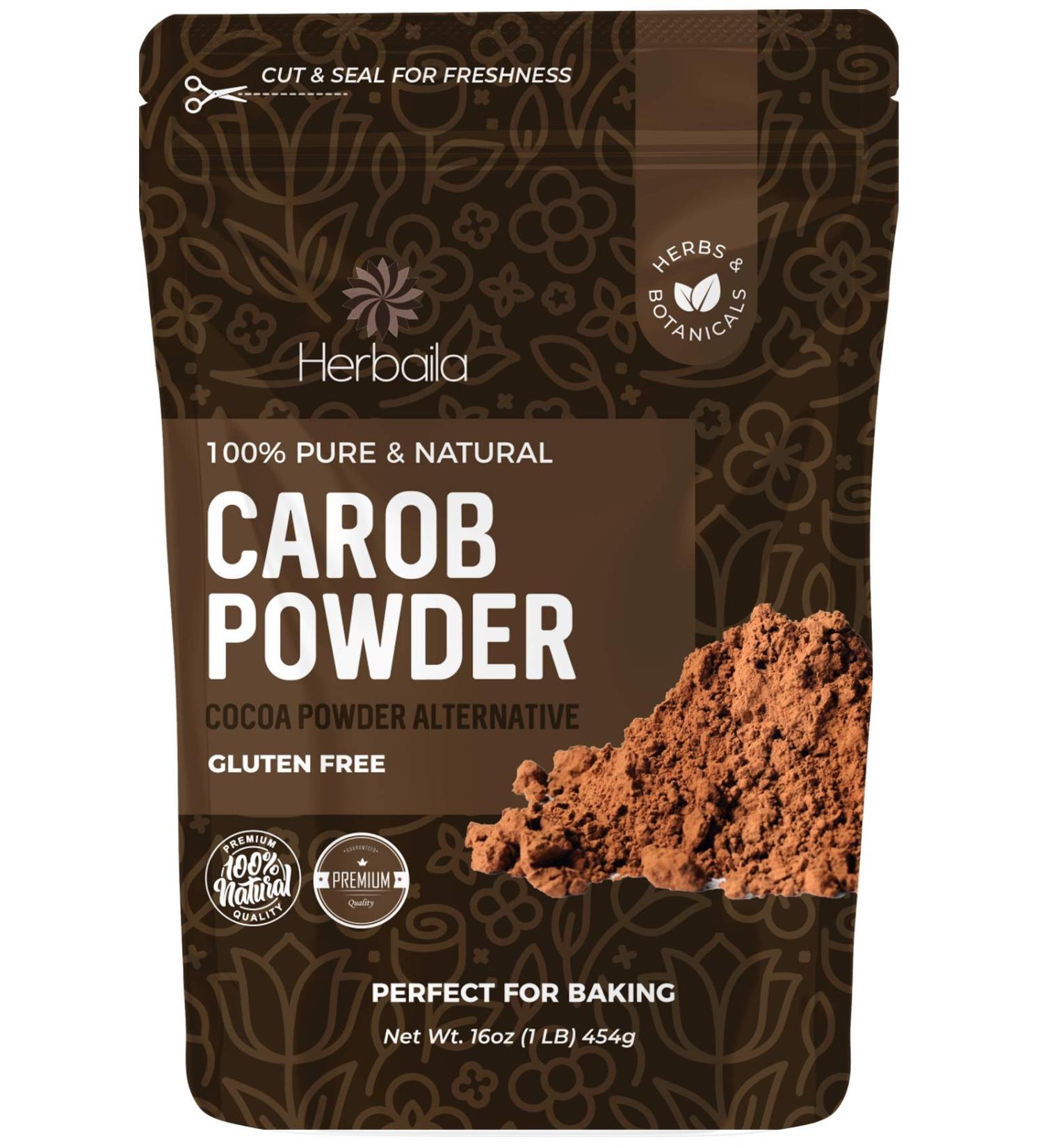 1 lb Raw Carob Powder - Unsweetened Chocolate Substitute - Vegan Paleo Non-GMO - Buy Online on GoSupps.com