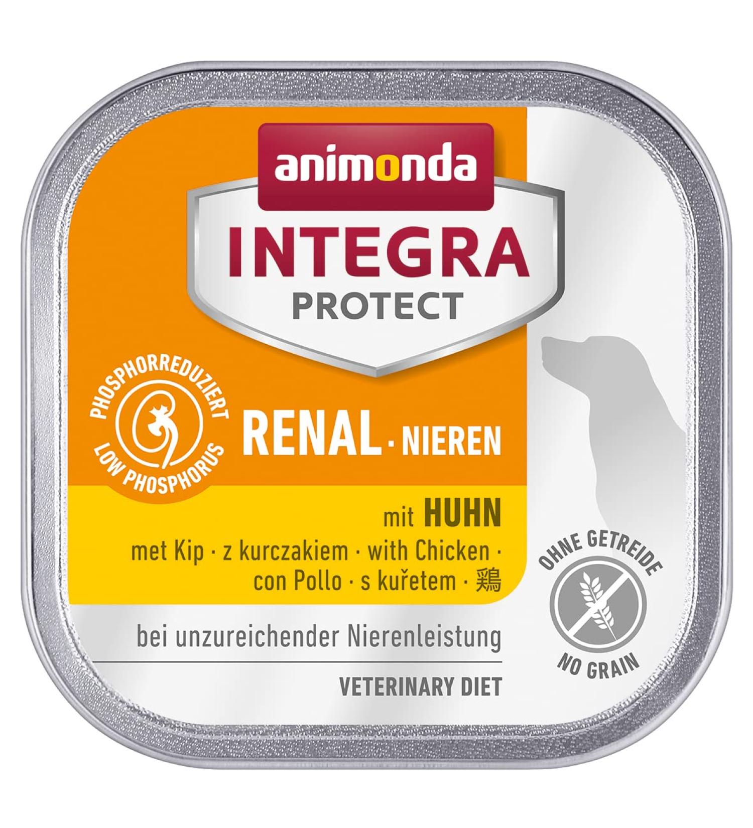 animonda Integra Protect diet dog food wet food for chronic renal insufficiency with chicken 11 x 150g Huhn 150 g (Pack of 11)