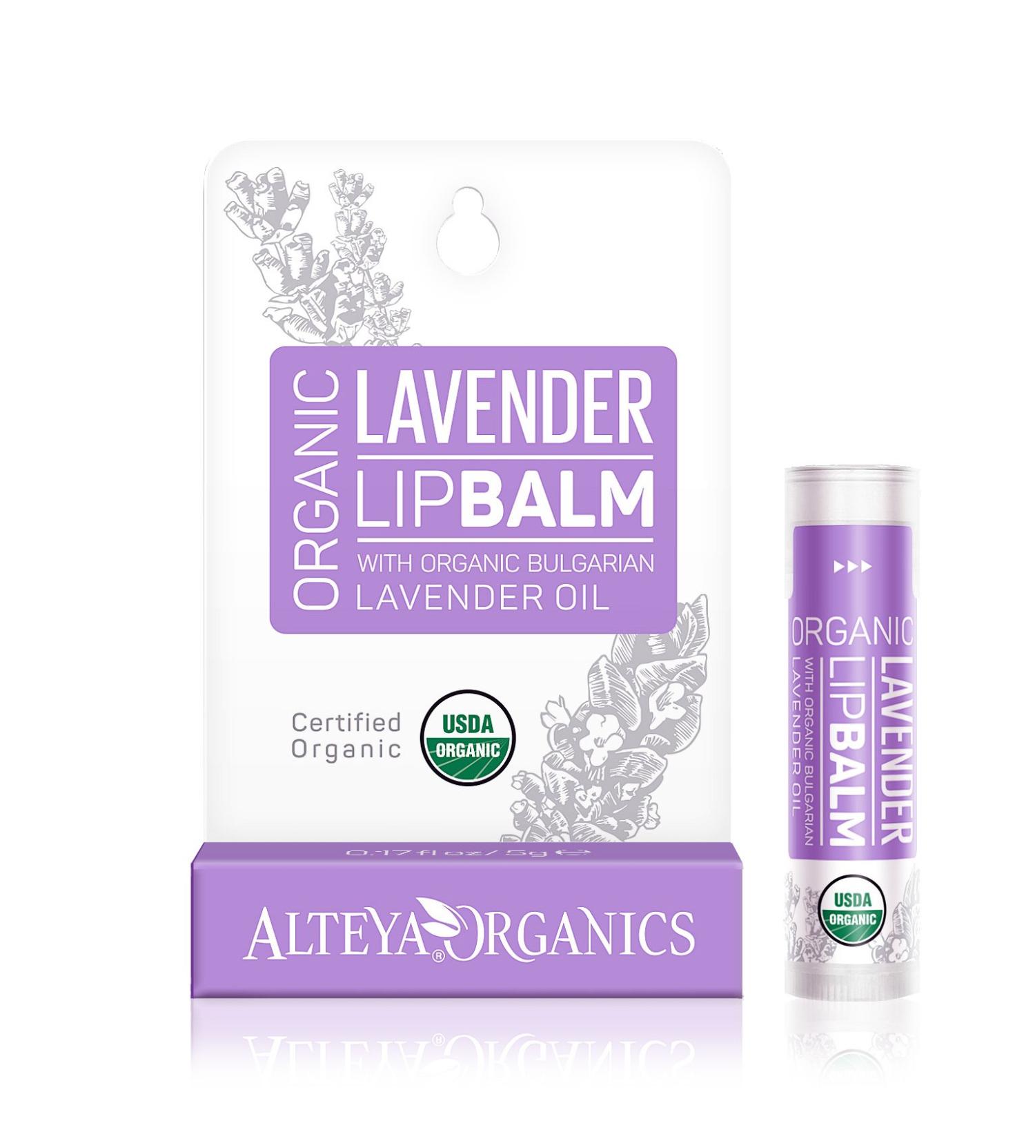 Alteya Bio Lavender Lip Balm 4.5g | USDA Organic Certified | Restorative Essential Lavender Oil Lip Care - Buy Online on GoSupps.com