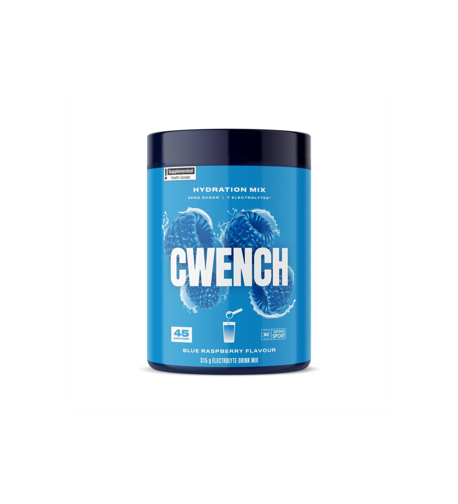 Cwench Electrolyte Hydration Blue Raspberry Drink Mix 45 Servings 315g Blue Raspberry 315g (Pack of 1) - Buy Online on GoSupps.com