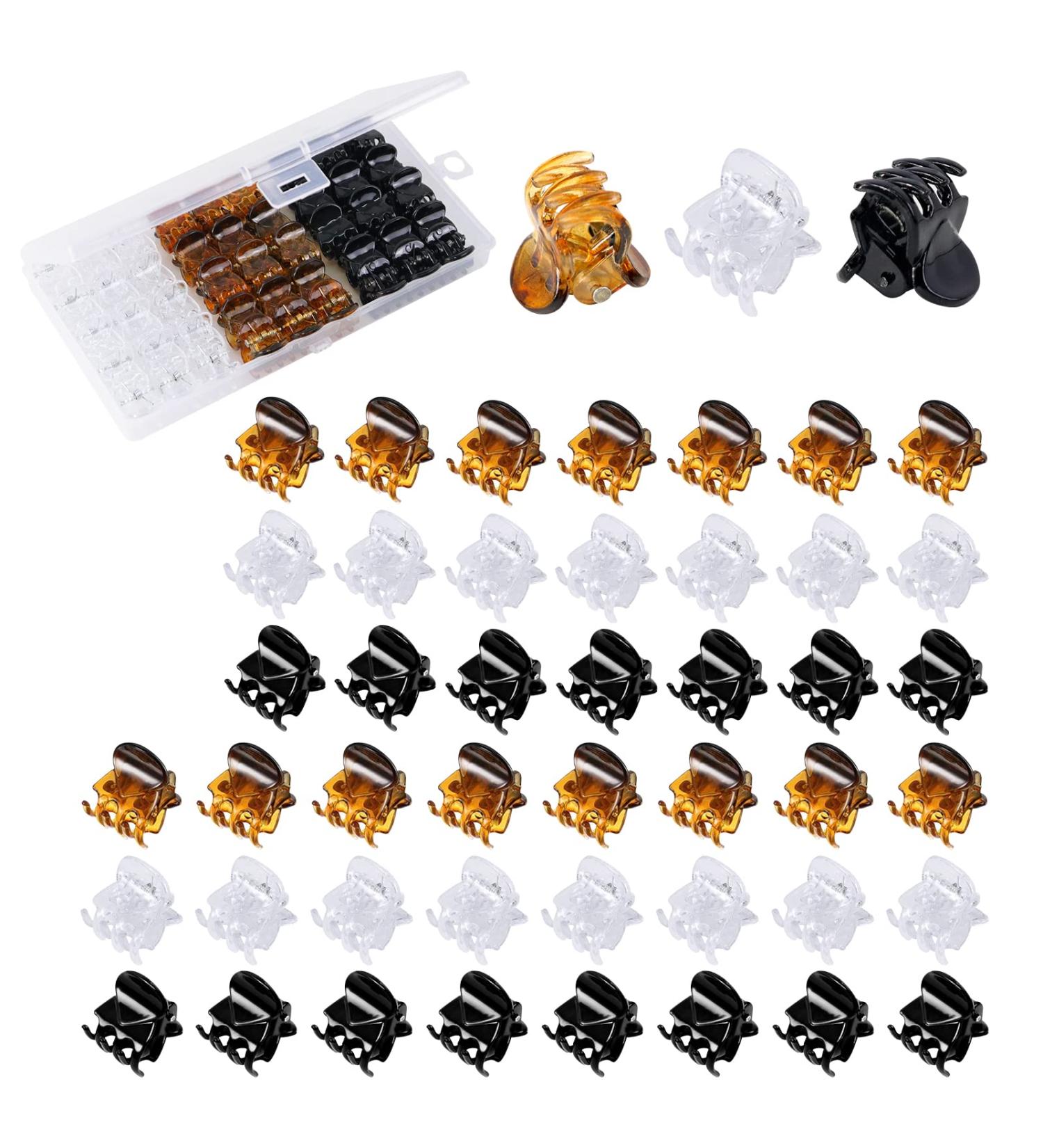 Qufiiry Mini Hair Claw Clips - 45 pc Small Non-Slip Plastic Jaw Clips for Kids and Adults - Buy Online on GoSupps.com