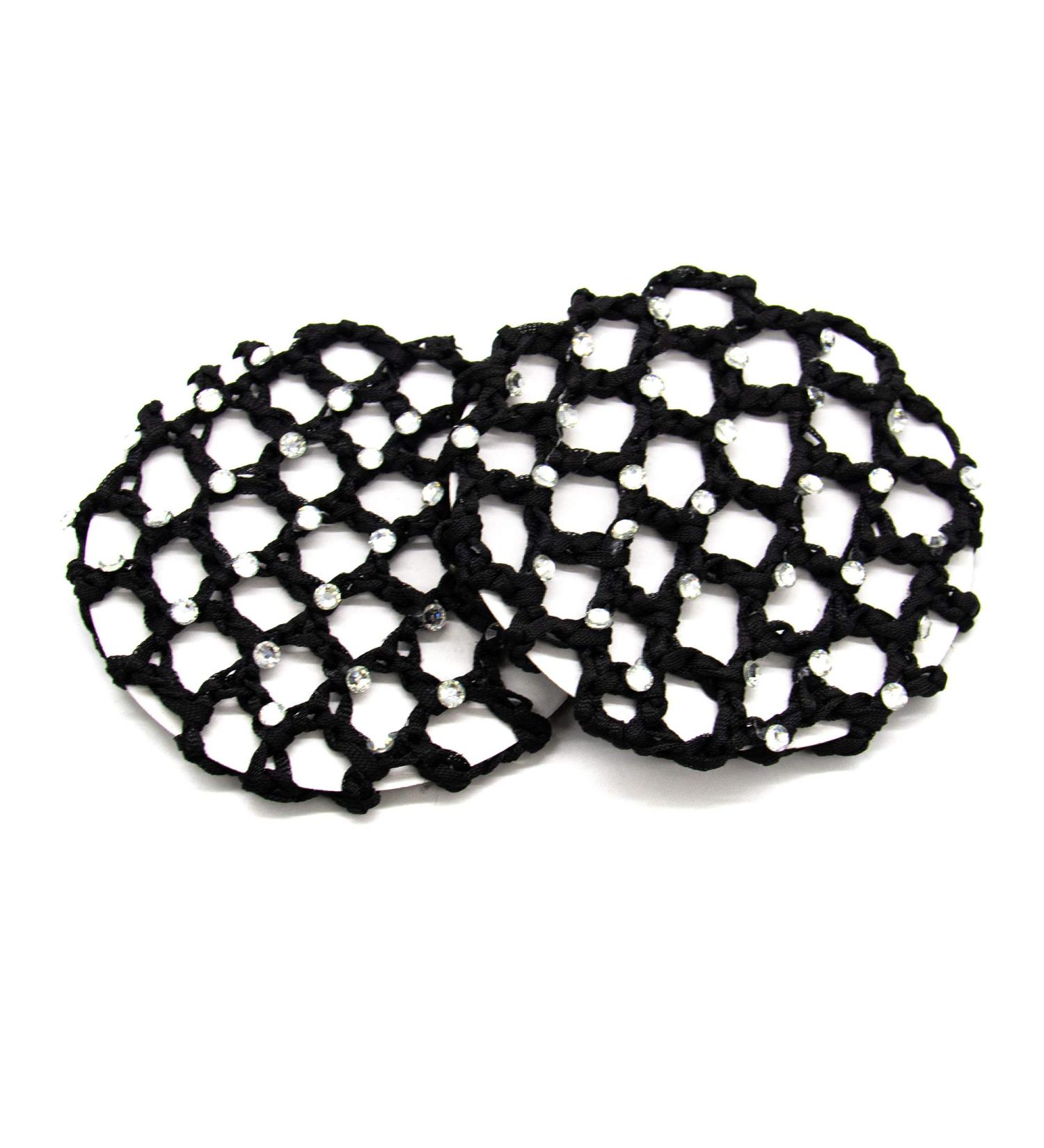 AUEAR 10 Pack Handmade Crochet Bun Cover Snood Hair Net with Pearls Black - Buy Online on GoSupps.com