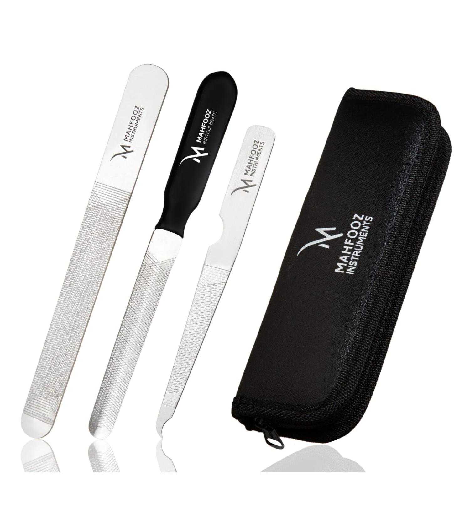 Nail Files Set of 3 Pieces Stainless Steel Double-Sided for Fingernails and Toenails Manicure and Pedicure Tools - Buy Online on GoSupps.com