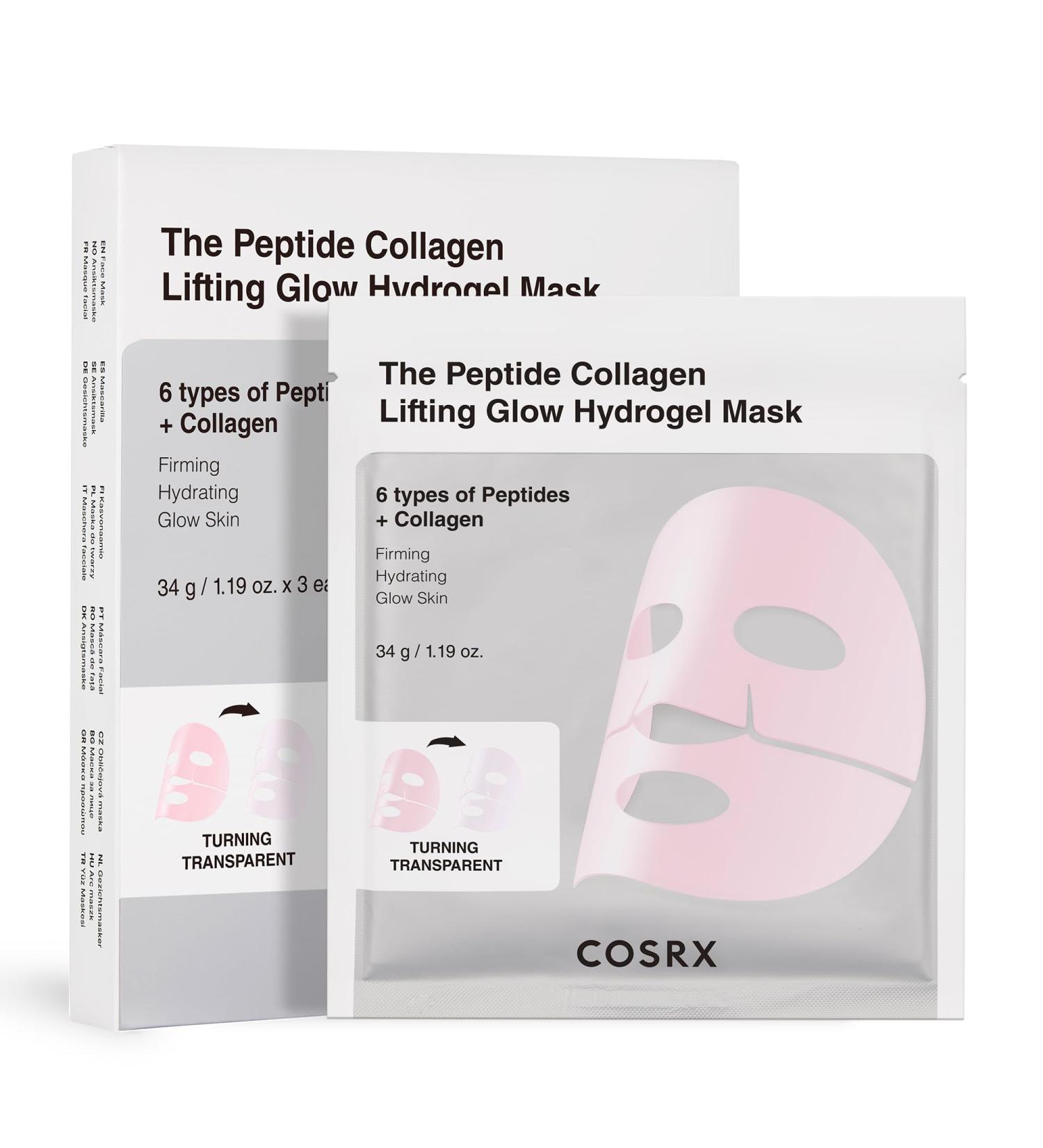 COSRX The Peptide Collagen Lifting Glow Masques Hydrogel Visage Soin de la Peau 3 Pi ces Masque Visage au Collag ne Essentiels de Voyage Masque de Nuit Soins Cor ens de la Peau Korean Skincare - Buy Online on GoSupps.com